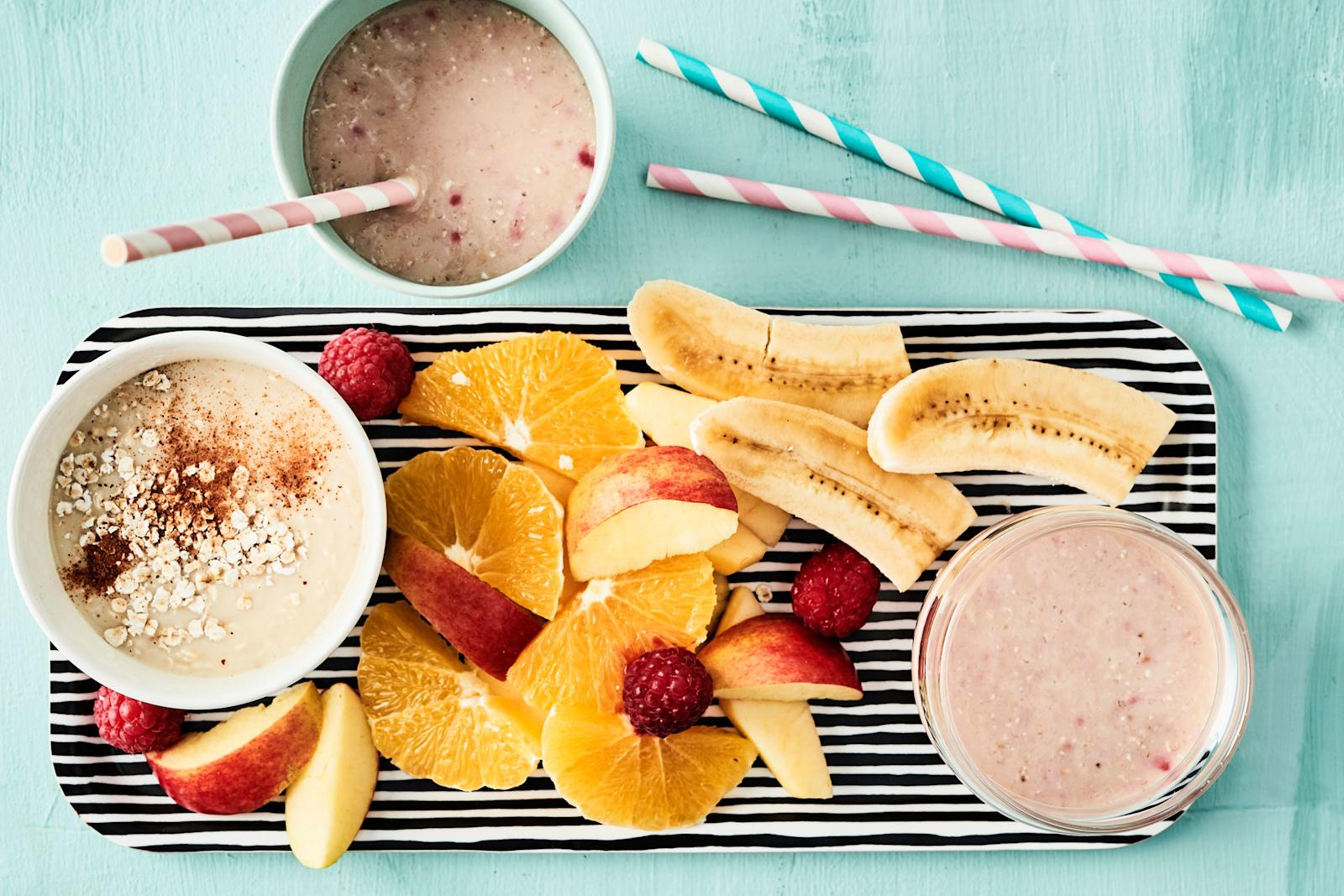 Hedelmälautanen ja kauradippi