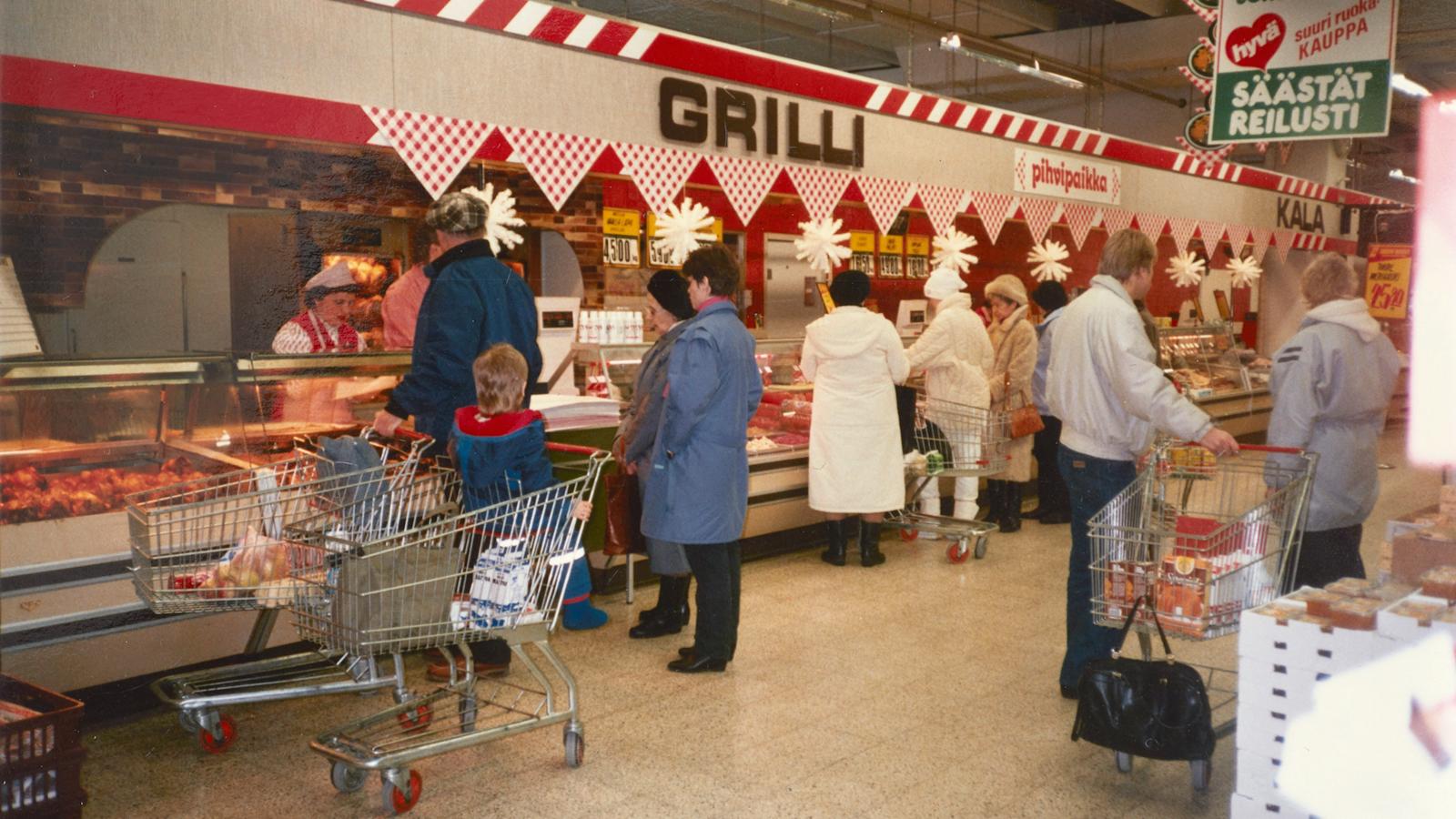 Tältä näytti Sokos-market Kalevan palvelutiskillä Tampereella.