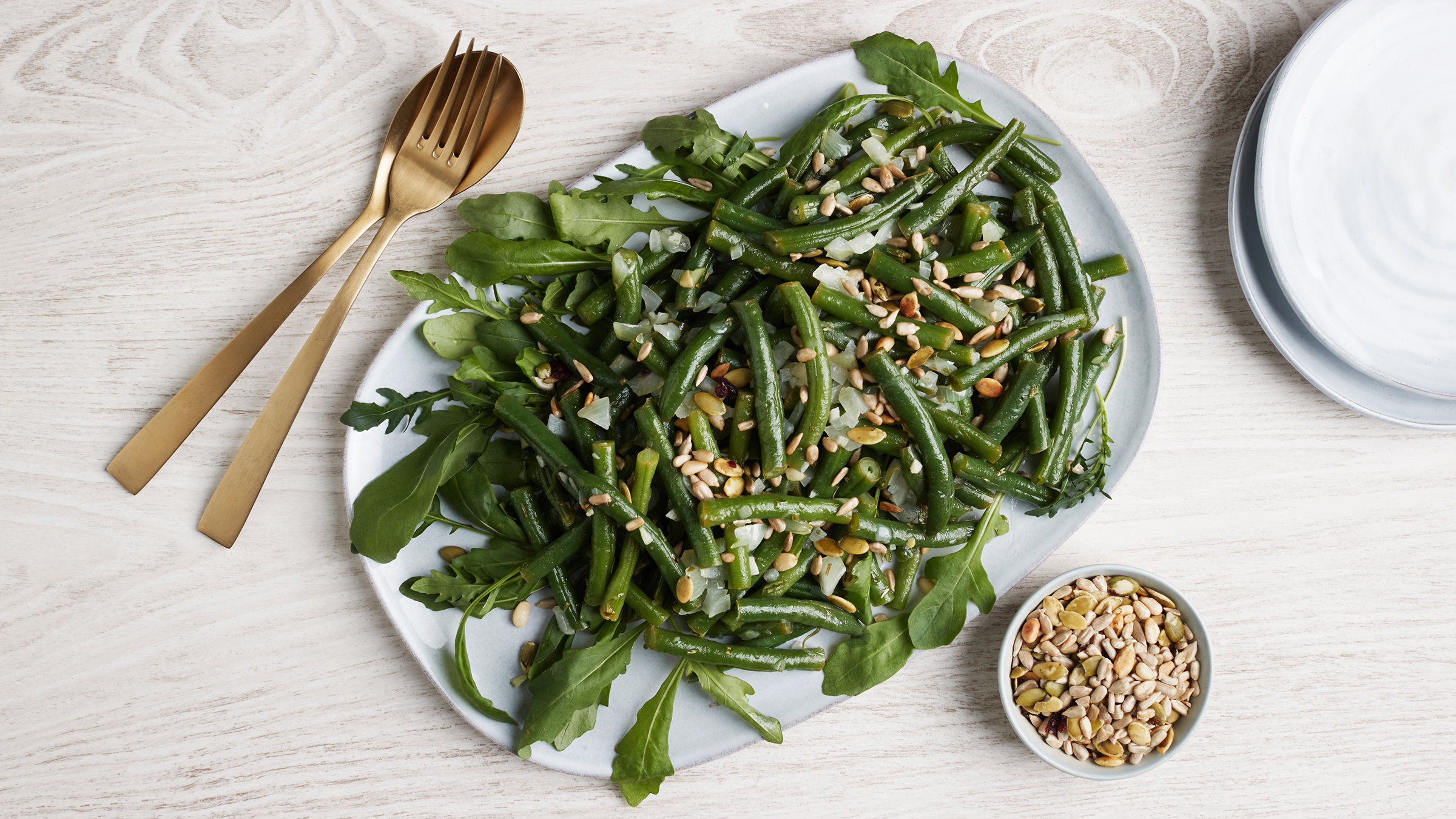 Lämmin papusalaatti