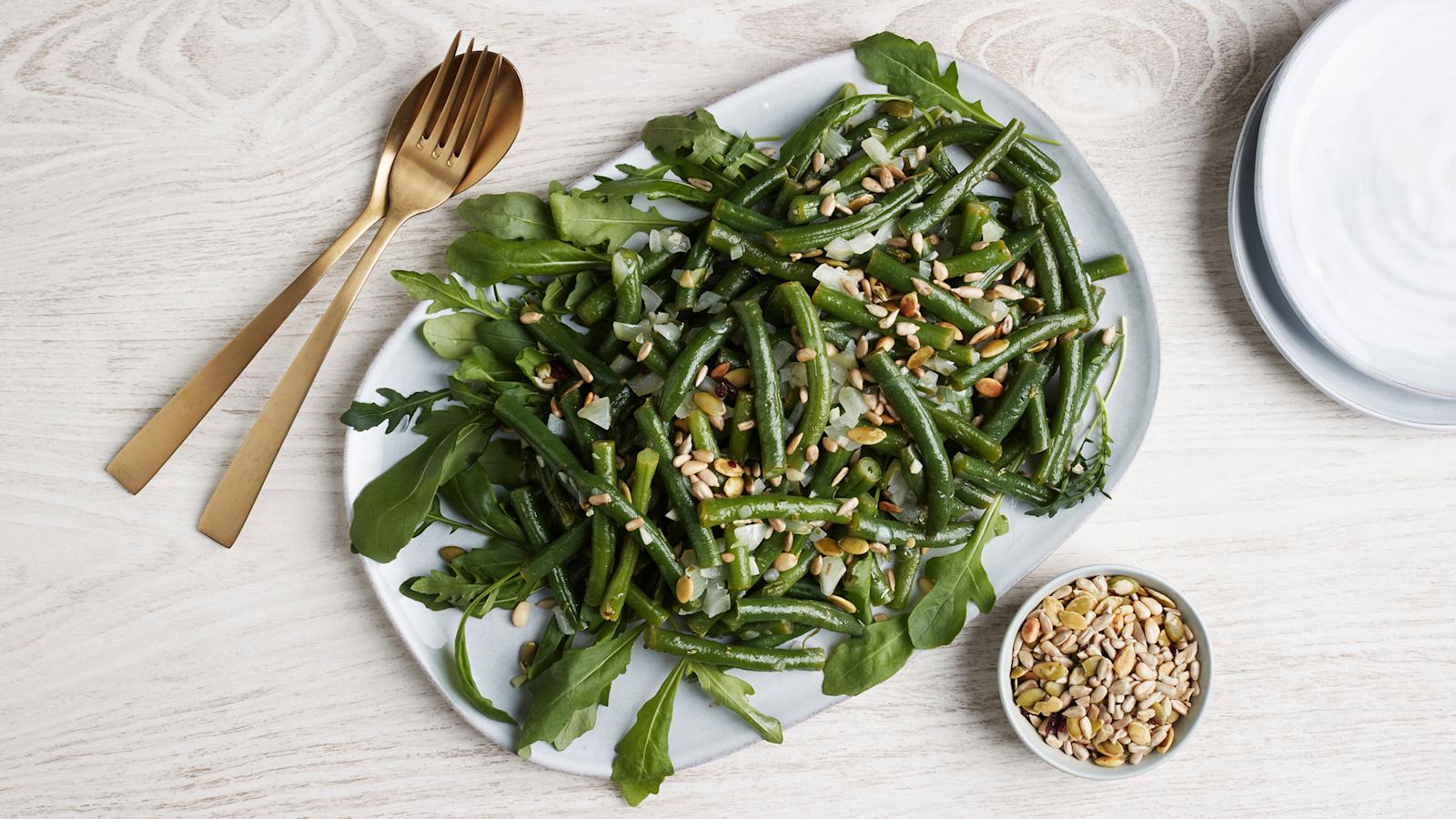 Lämmin papusalaatti