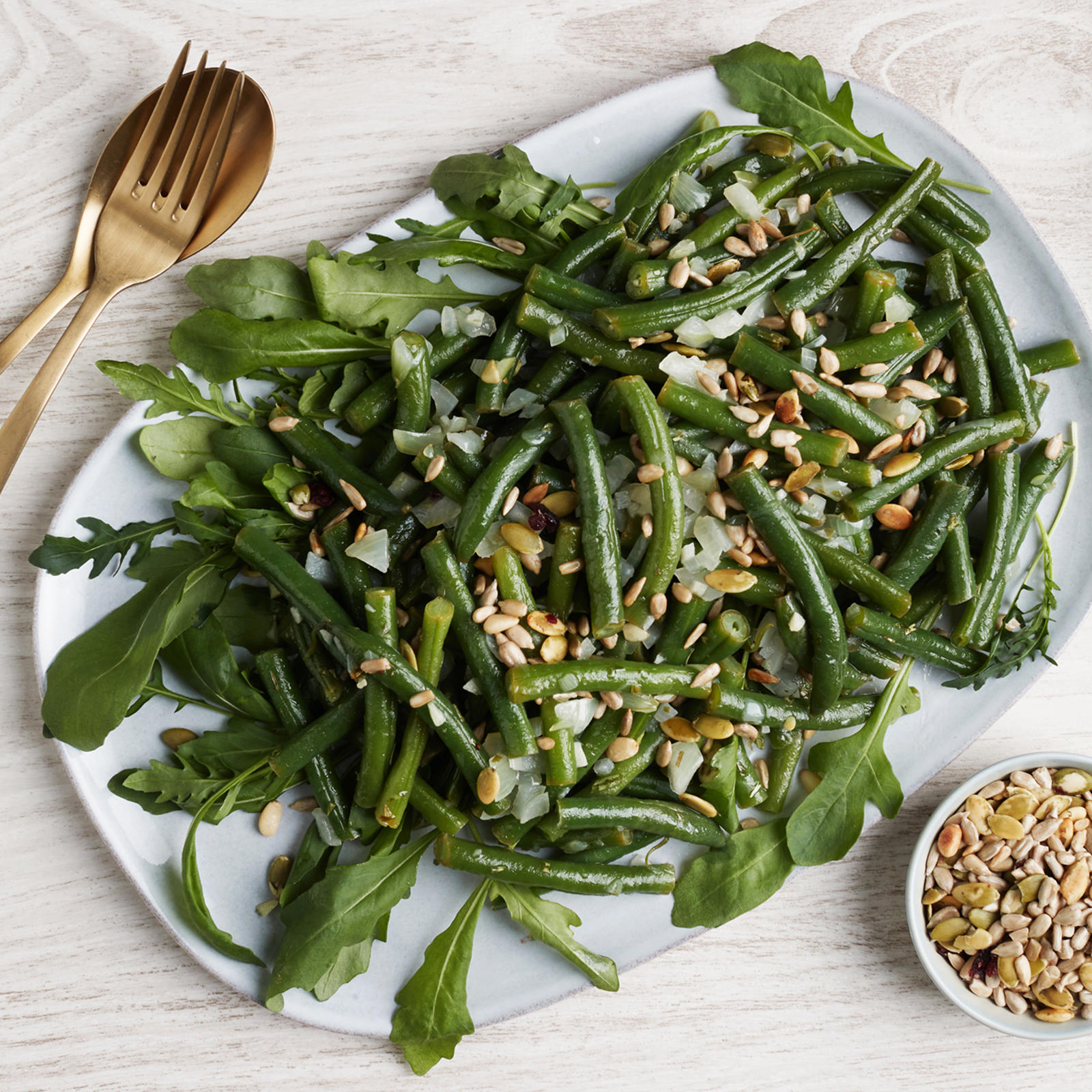 Lämmin papusalaatti