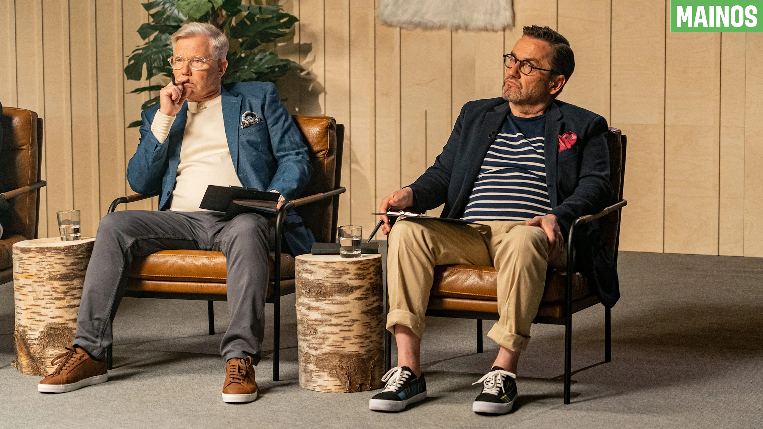 Suomalainen menestysresepti 2023 -kilpailun tiukat tuomarit: Jyrki Sukula ja Jukka Kurttila.