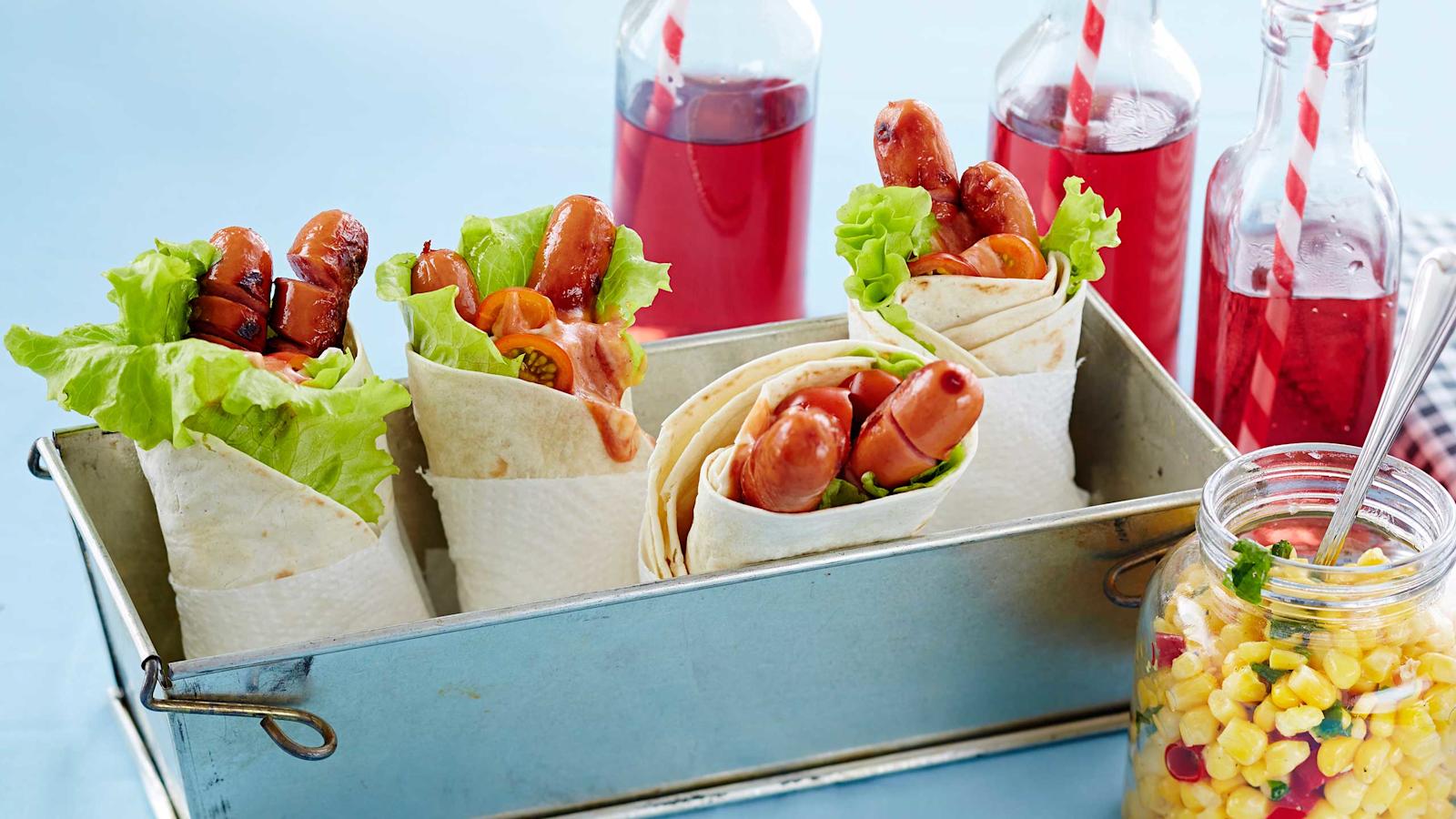 Nakki-tortillakääröt ja maissisalsa