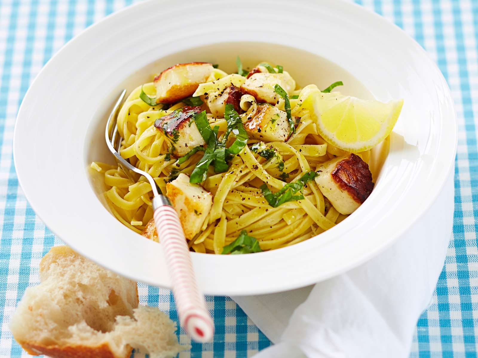 Halloumi-sitruunapasta
