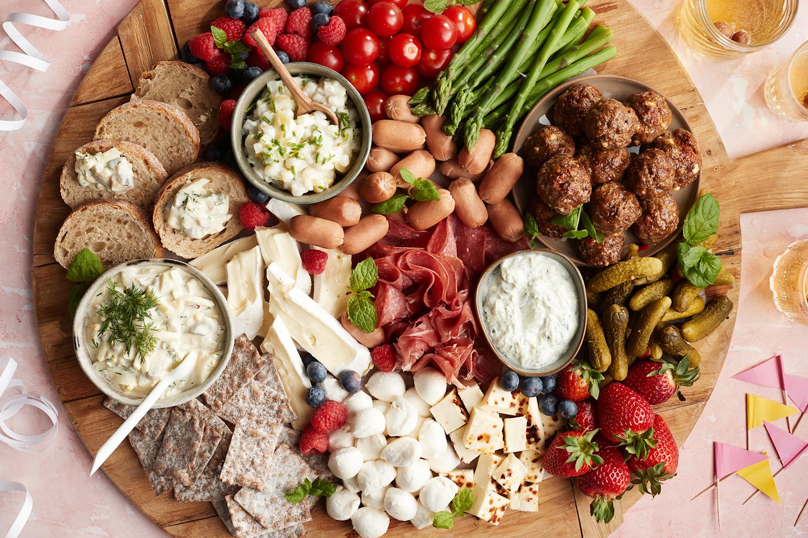 Keväinen tunkutarjotin, vappuherkut