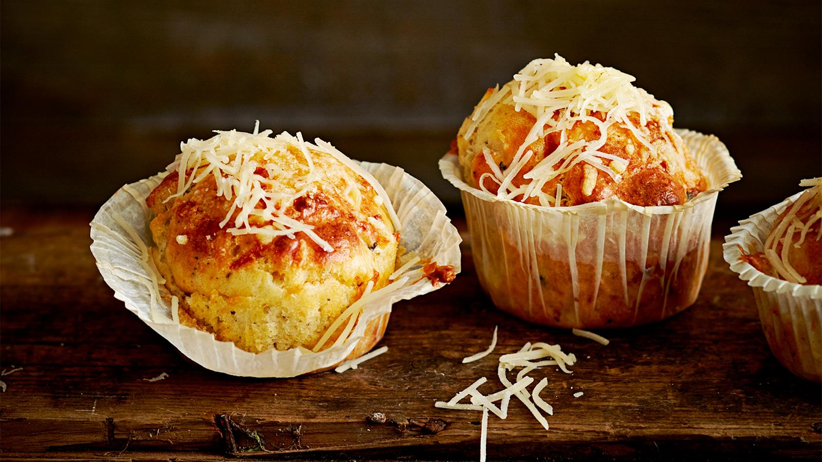 Kolmen juuston muffinit