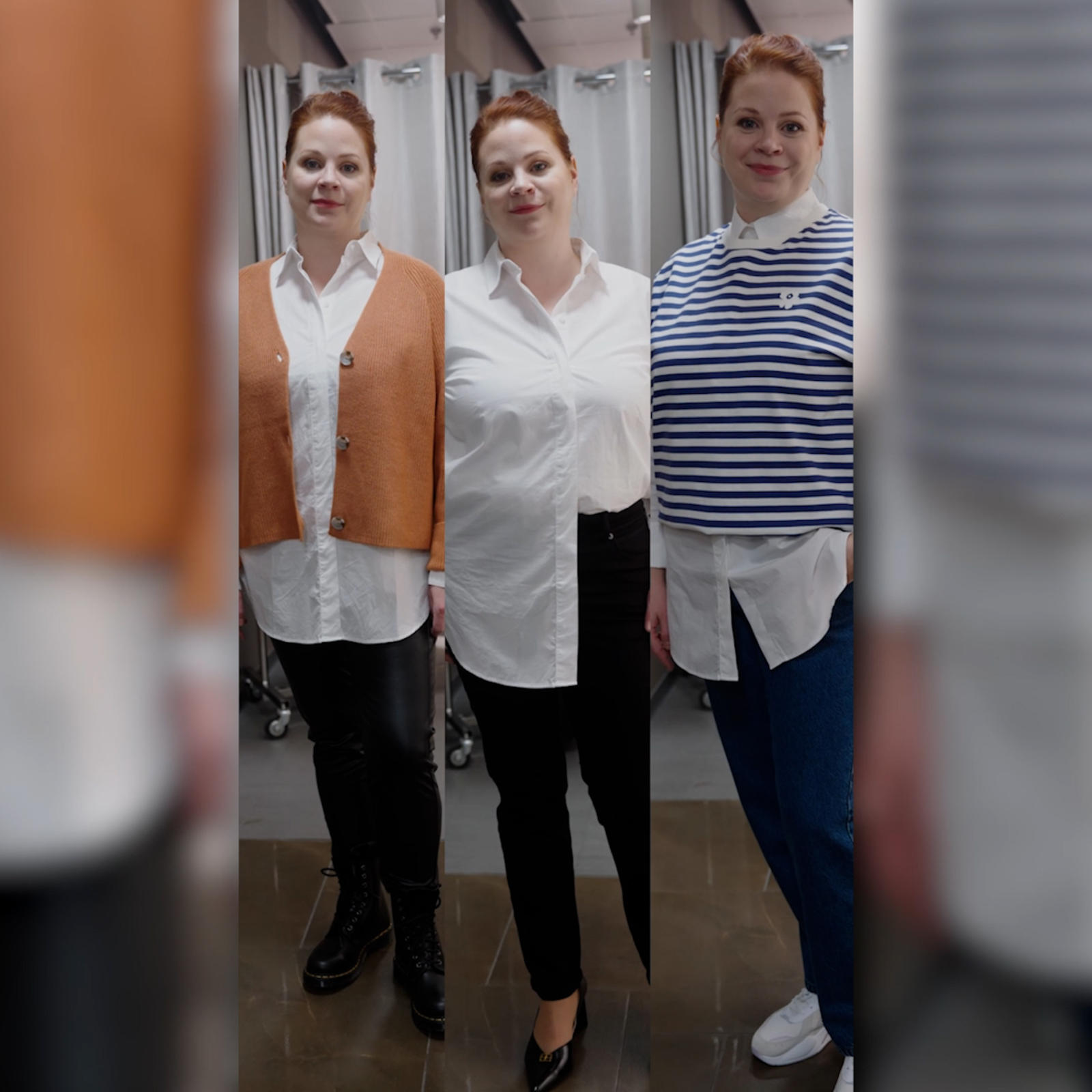 Valkoisen kauluspaidan stailaaminen kolmella tavalla