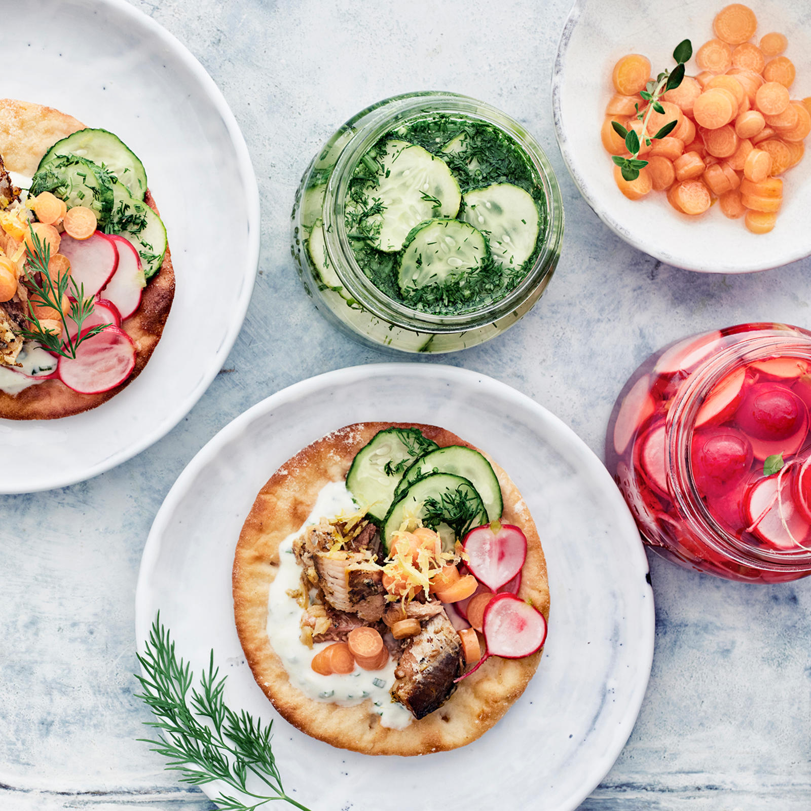 säilöntä, pikapikkeli, täytetty rieska