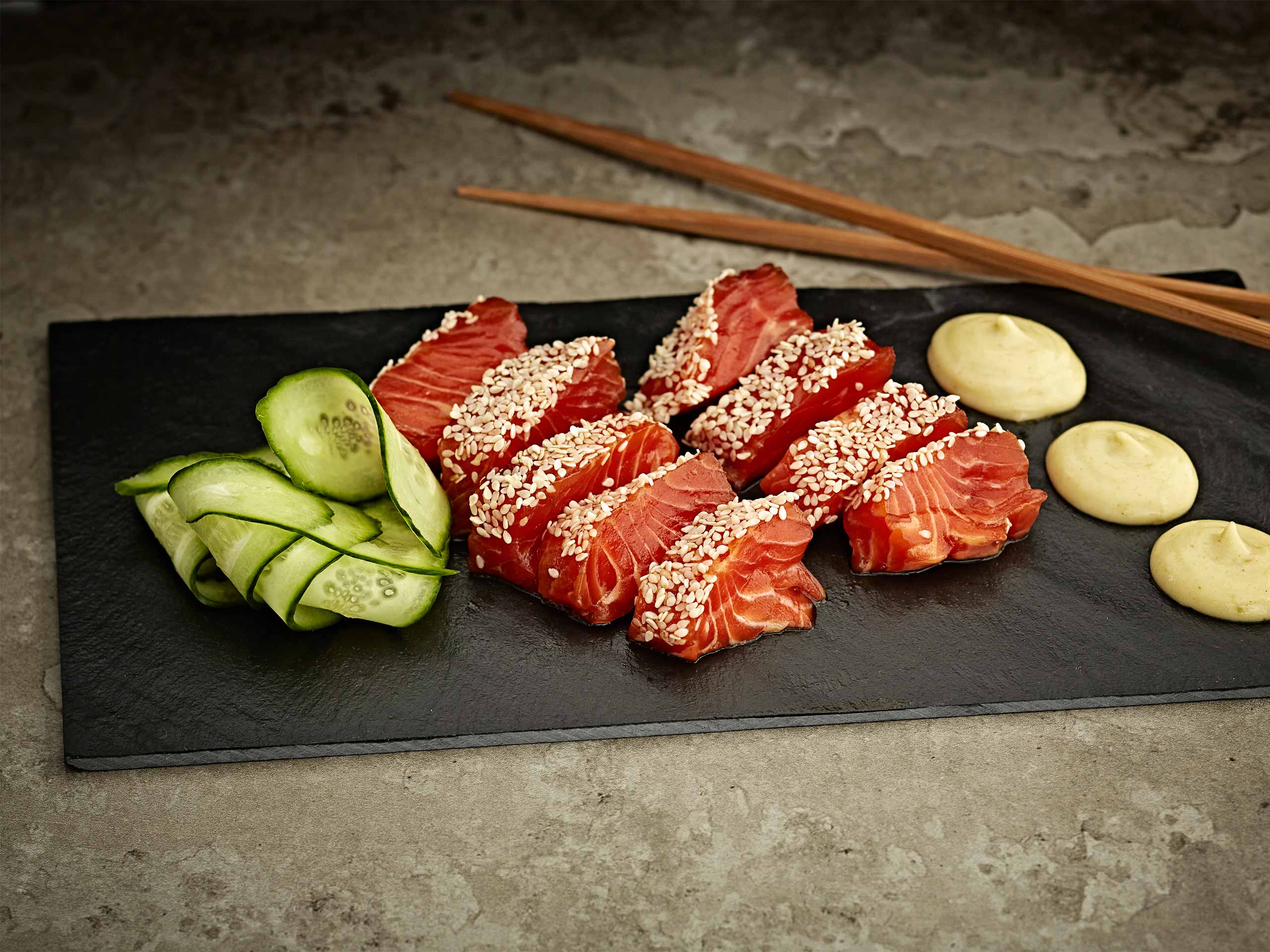 Soijagraavattu lohi ja wasabimajoneesi