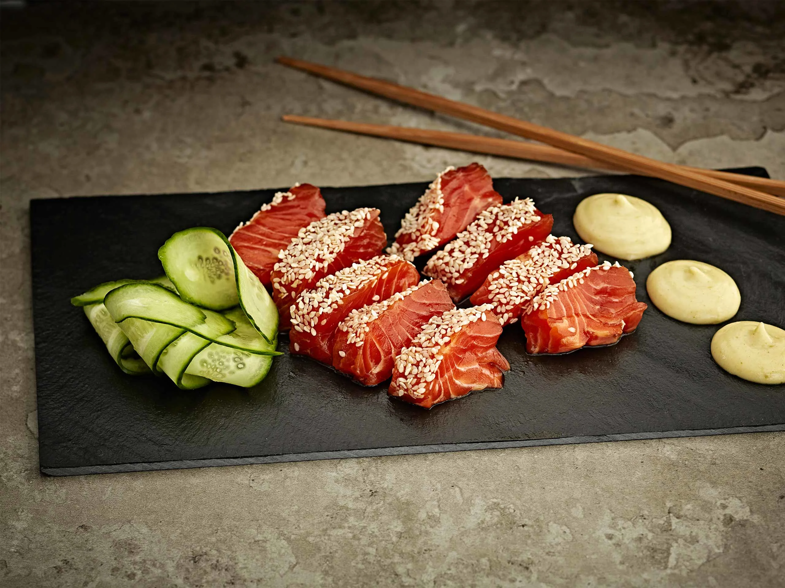 Soijagraavattu lohi ja wasabimajoneesi