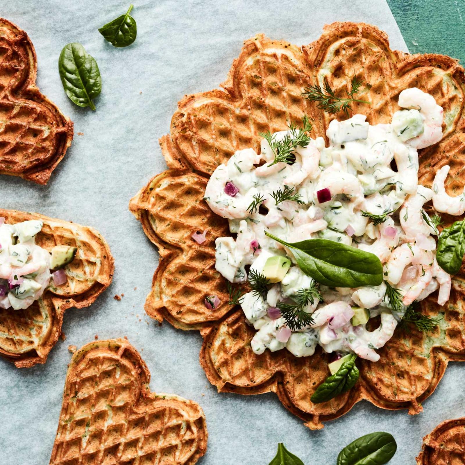 Herkulliset pinaattivohvelit