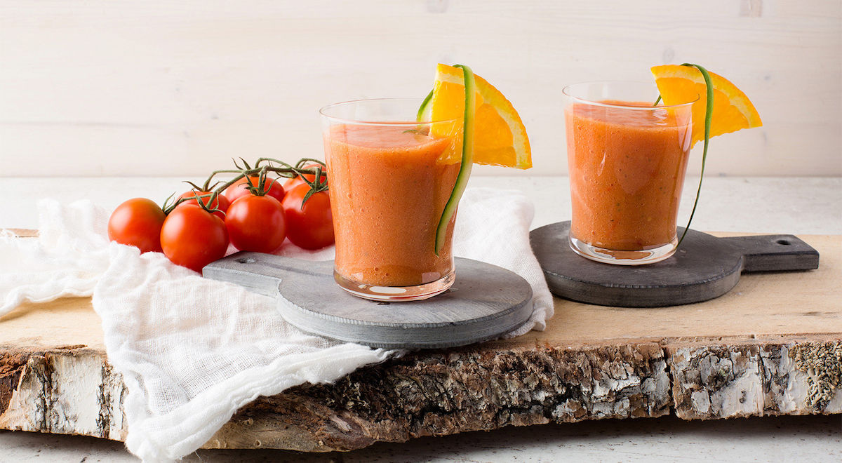 Gazpacho grillatuista tomaateista