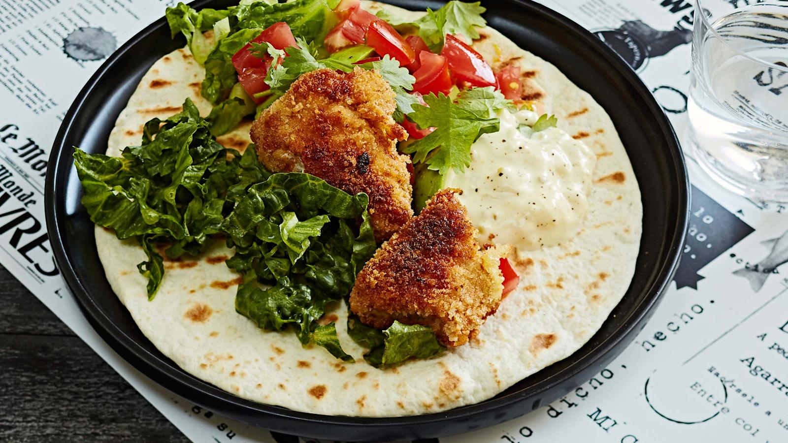 Mausteiset kalatortillat