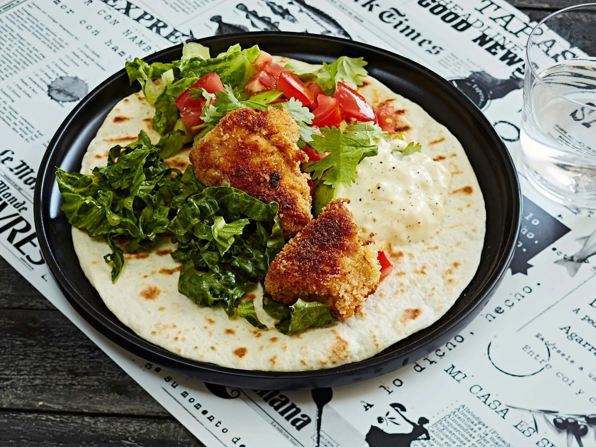 Mausteiset kalatortillat