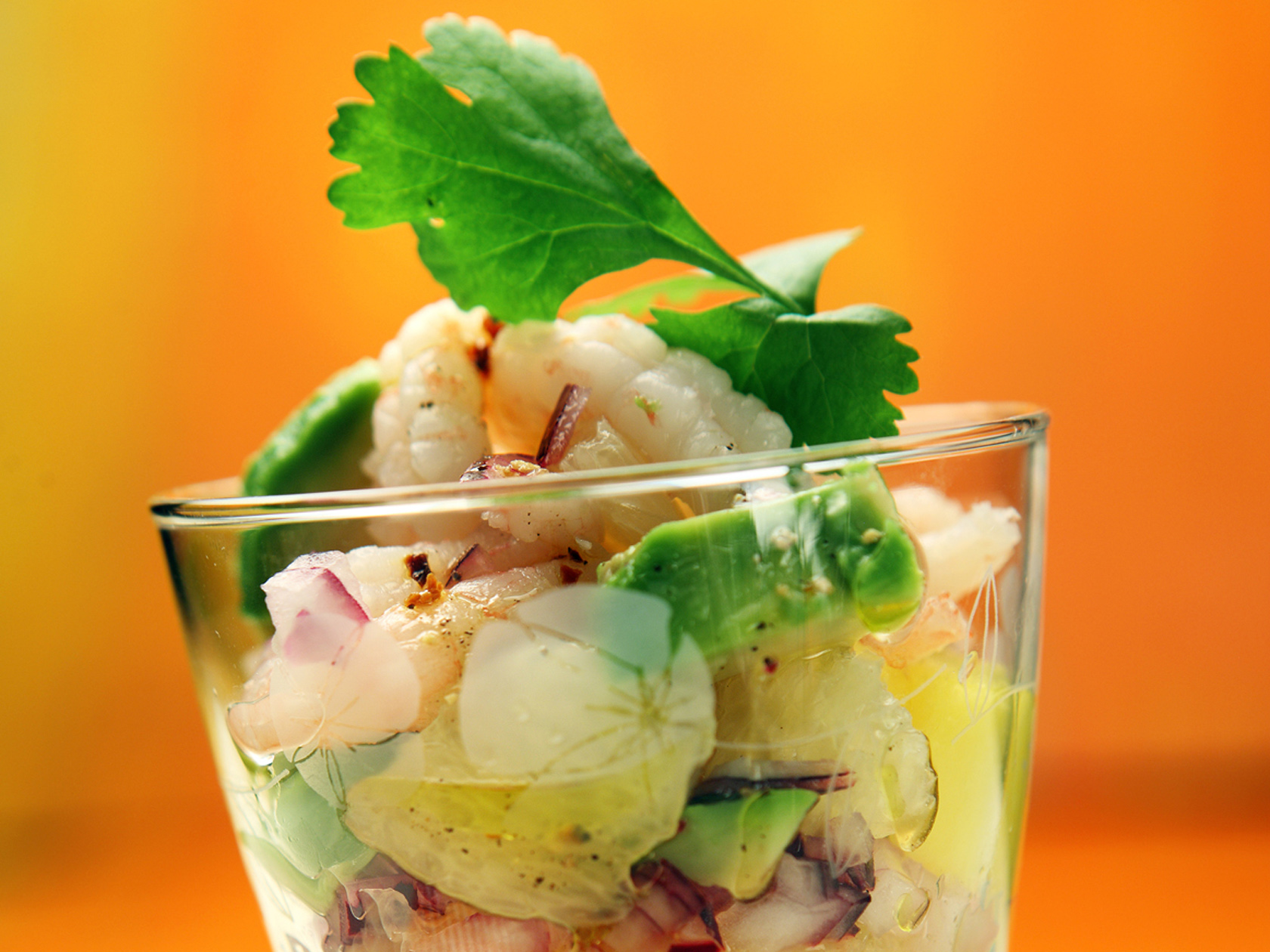 Tropiikin katkarapusalaatti