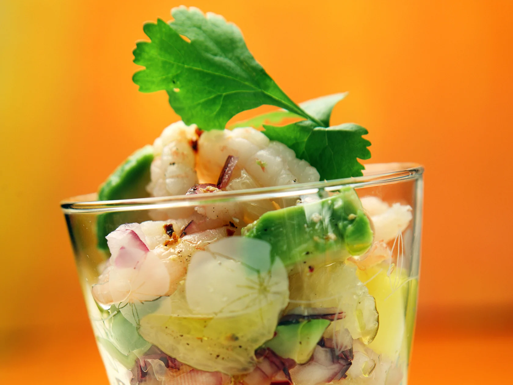 Tropiikin katkarapusalaatti