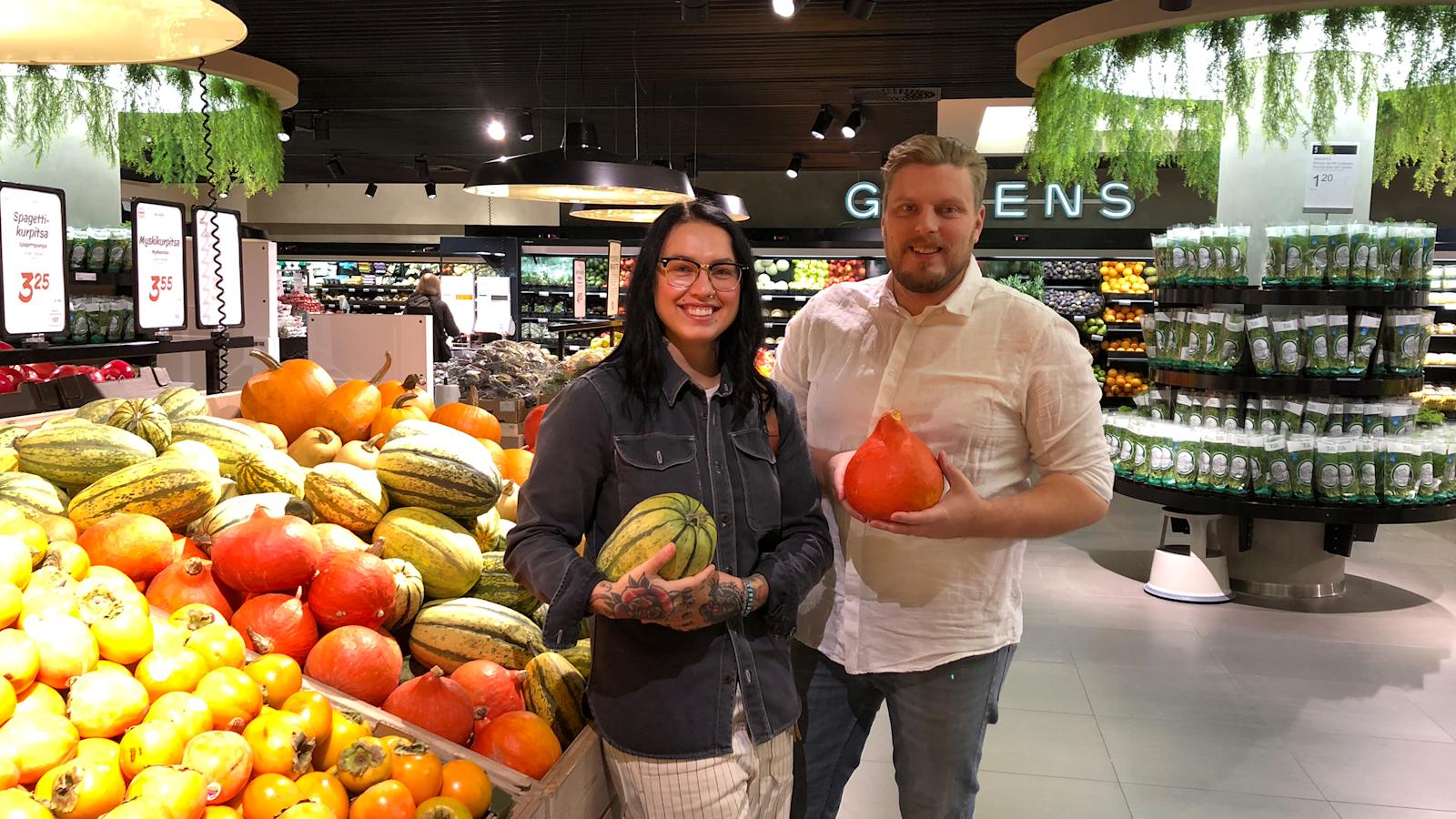 Natalia Salmela ja Samuli Karjula inspiroituvat kasviksista.