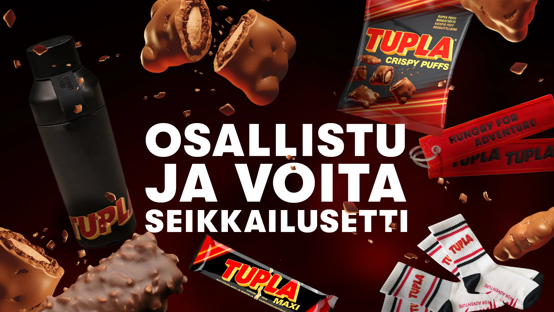 Minkä Tupla-tuotteen valitset seikkailuevääksi? Osallistu ja voita 500 € arvoinen seikkailusetti