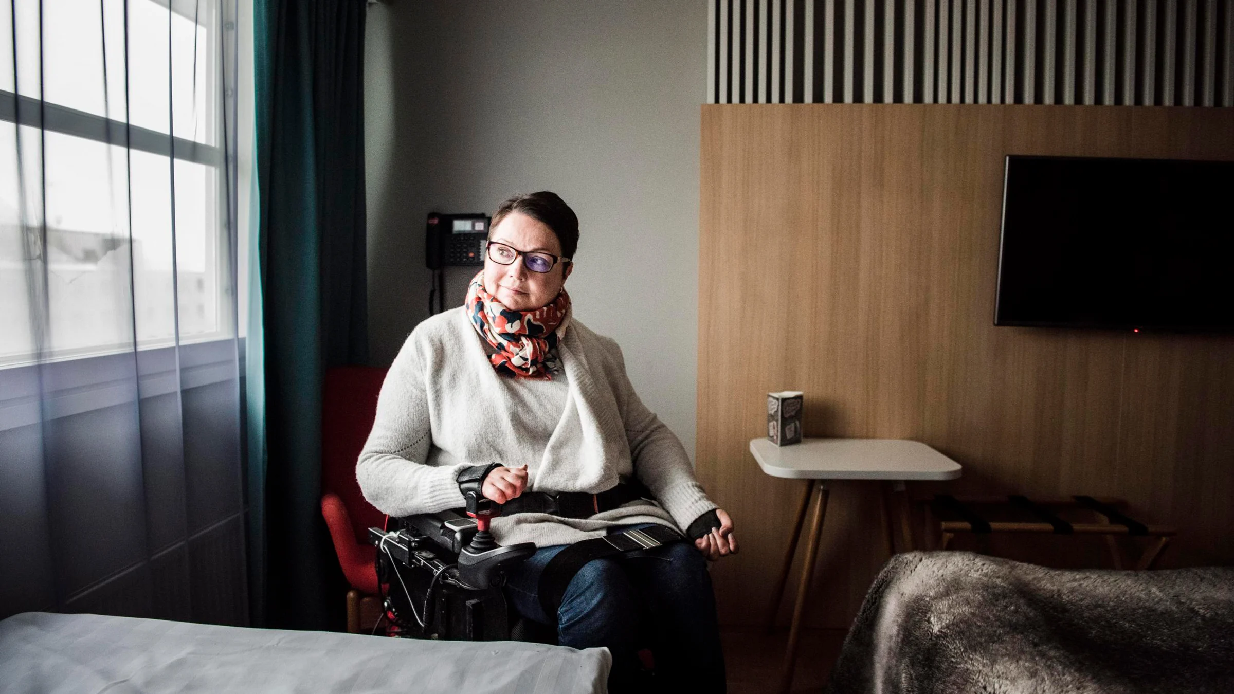 Rovaniemeläinen vammaisneuvoston puheenjohtaja Minna Muukkonen