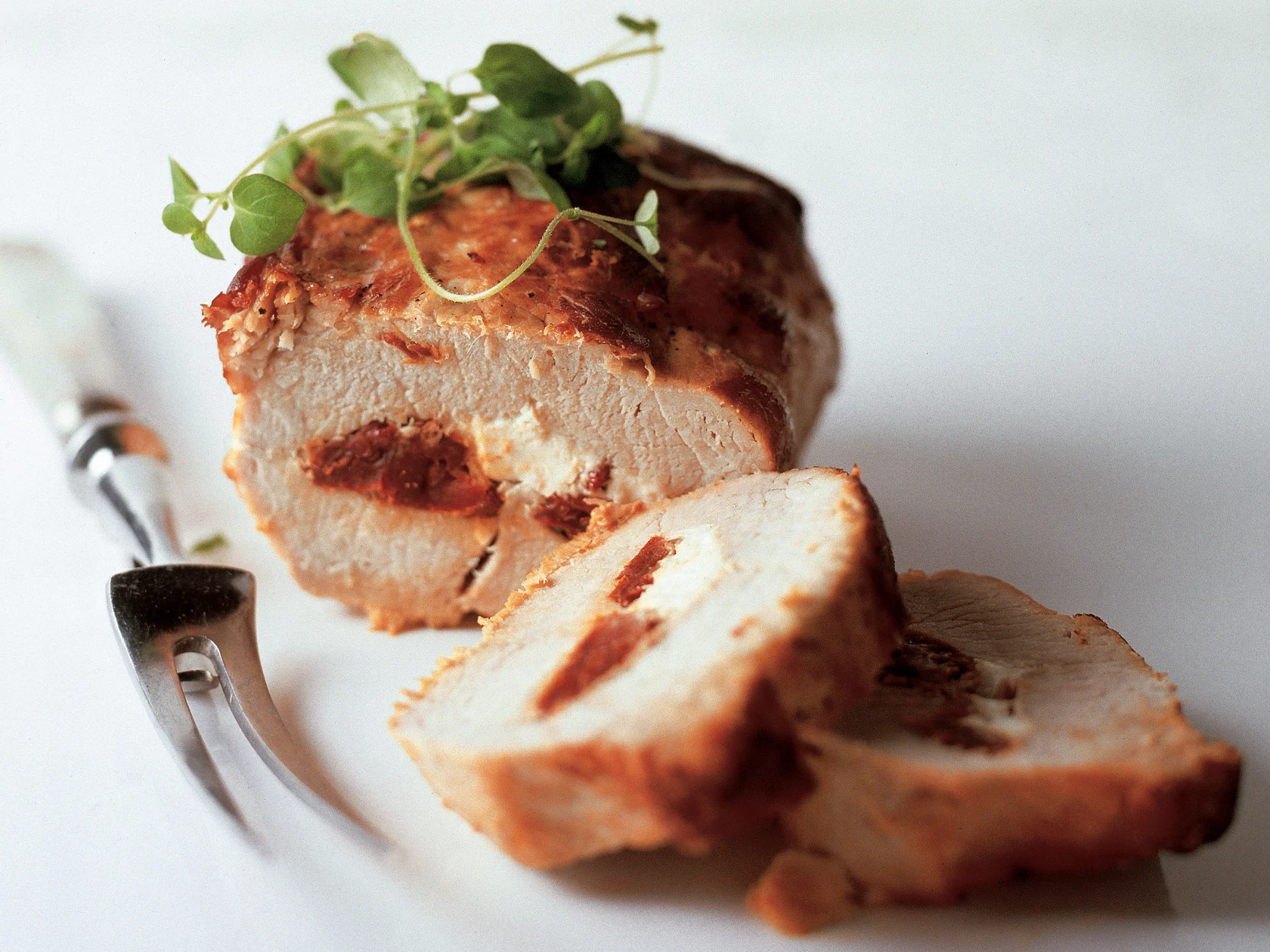 Täytetty porsaan ulkofilee