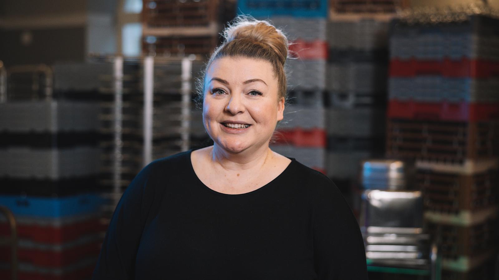 Minna-Maria Valtanen kuvattuna Suomalainen Menestysresepti 2023 -kilpailun semifinaalissa Helsingissä maaliskuussa 2022.
