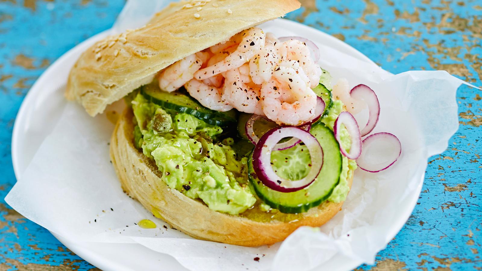 Bagelit ja katkaraputäyte