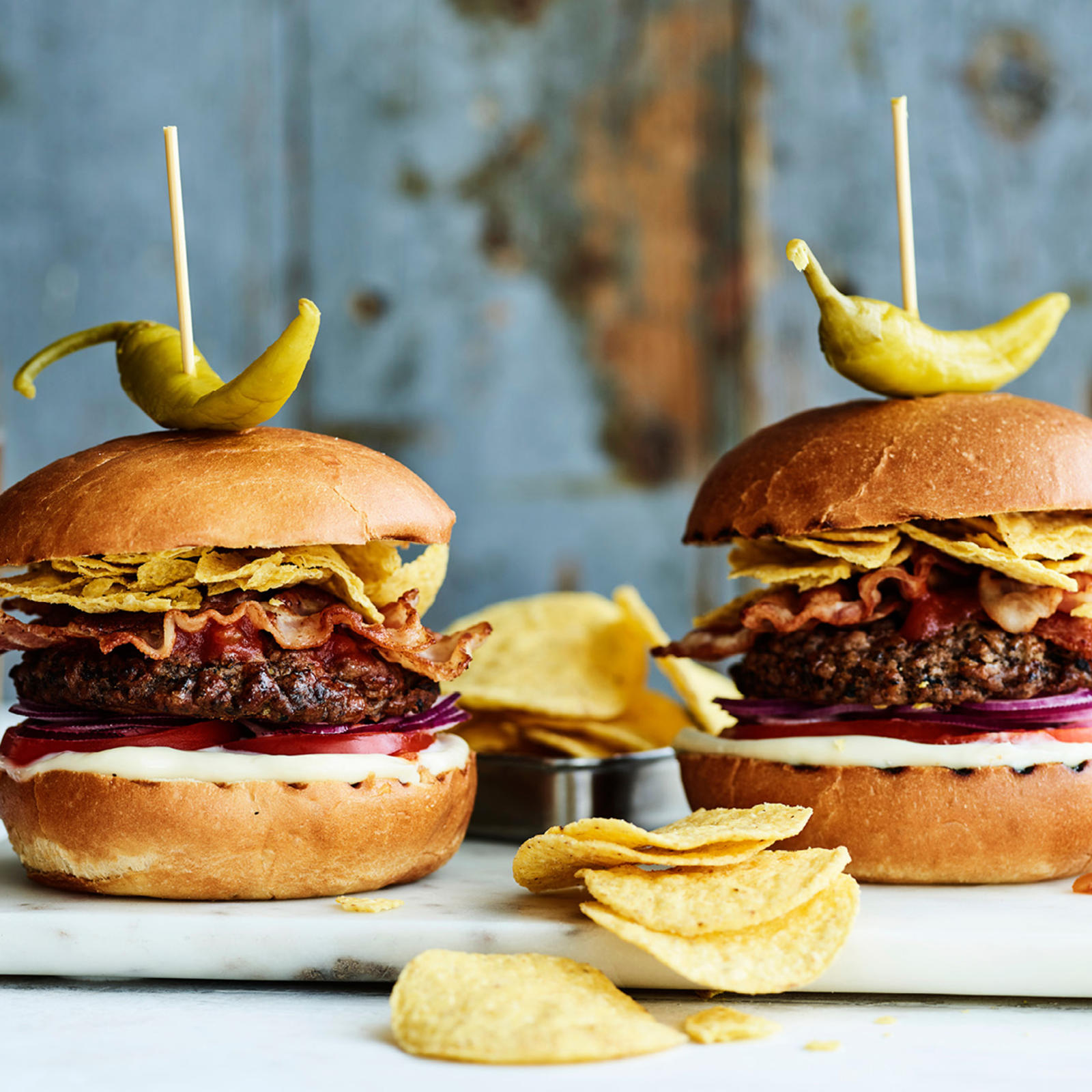 Texmex-papu-pekoniburgeri