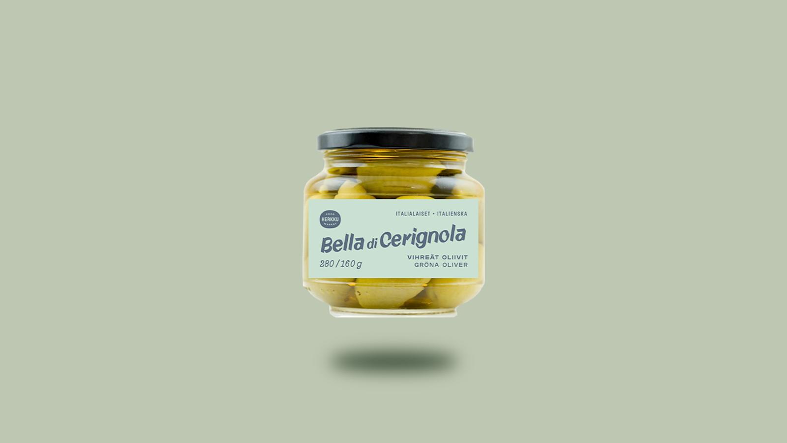 Herkku Bella di Cerignola -oliivit