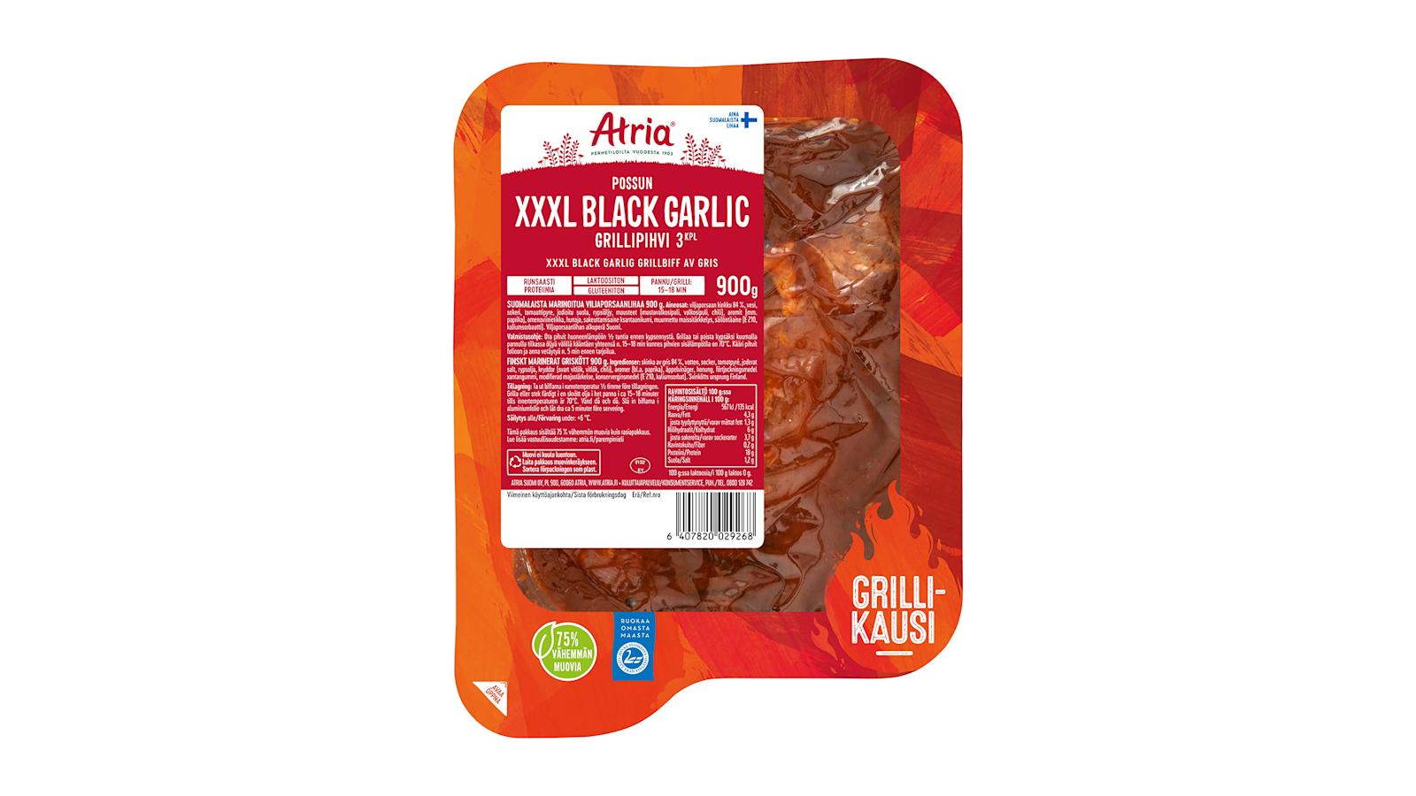 Atria XXXL Black Garlic Possun Grillipihvi