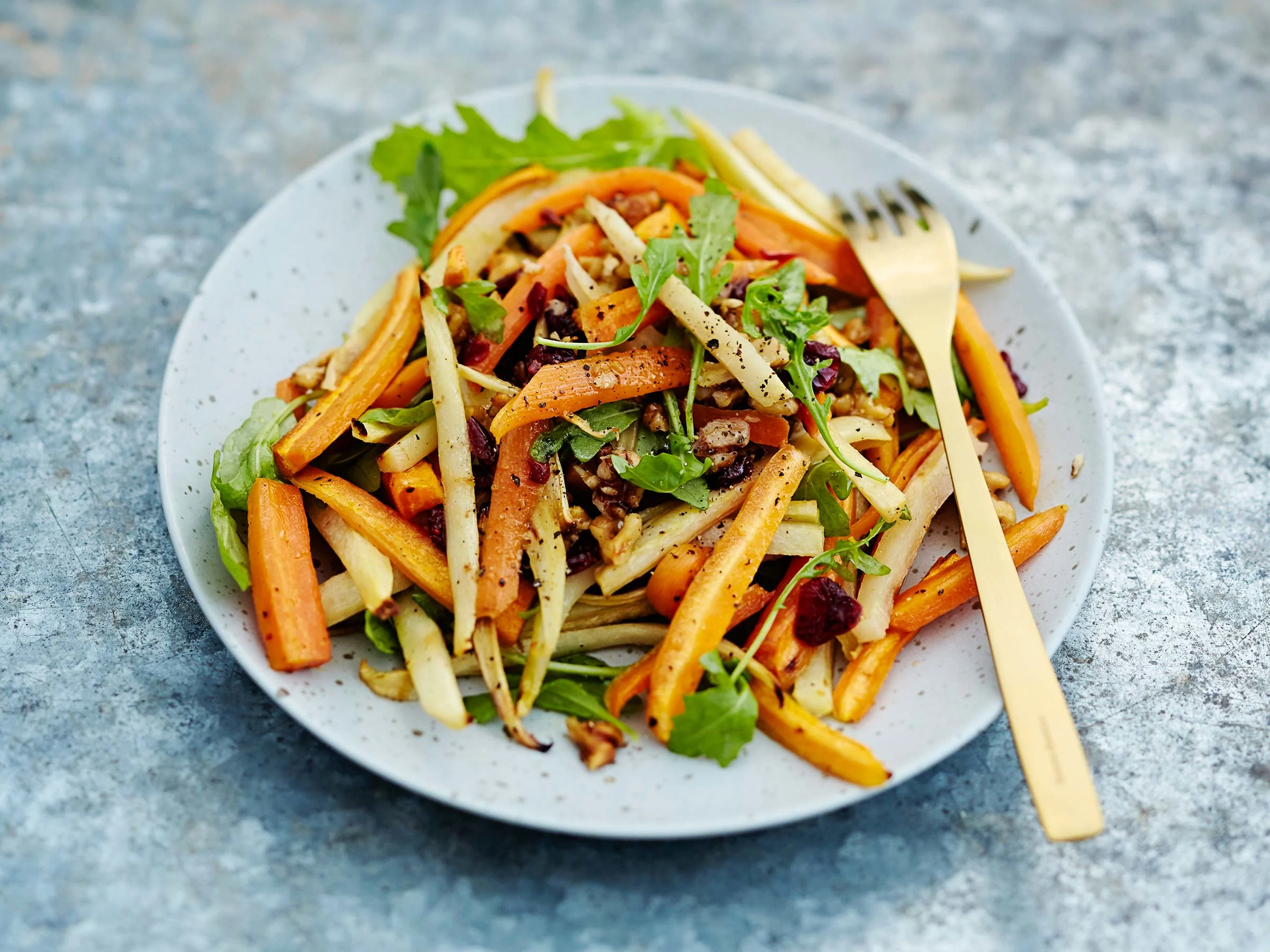 Paahdettu juuressalaatti