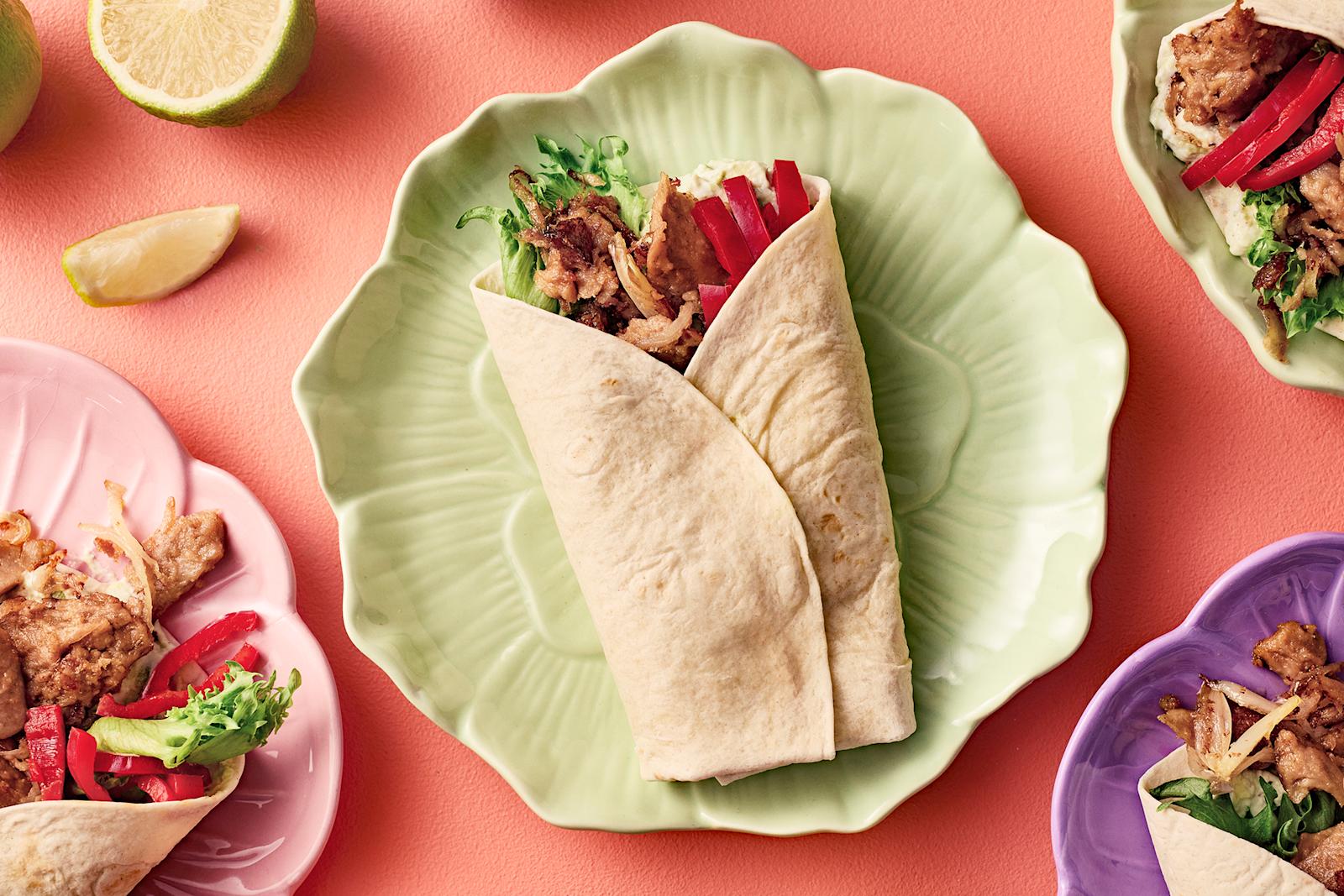 Tortillat härkissuikaletäytteellä