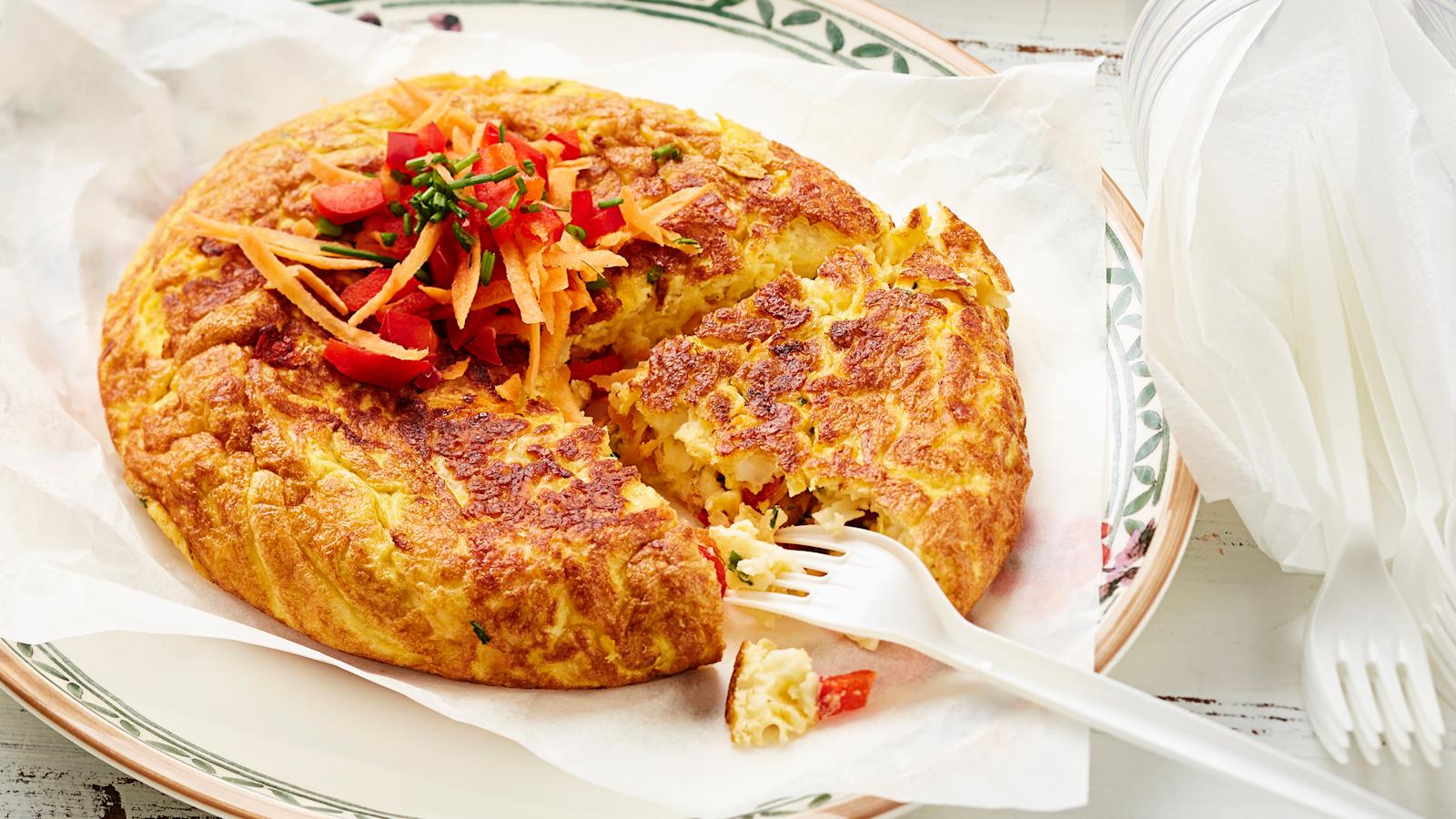 Kasvis-halloumimunakas