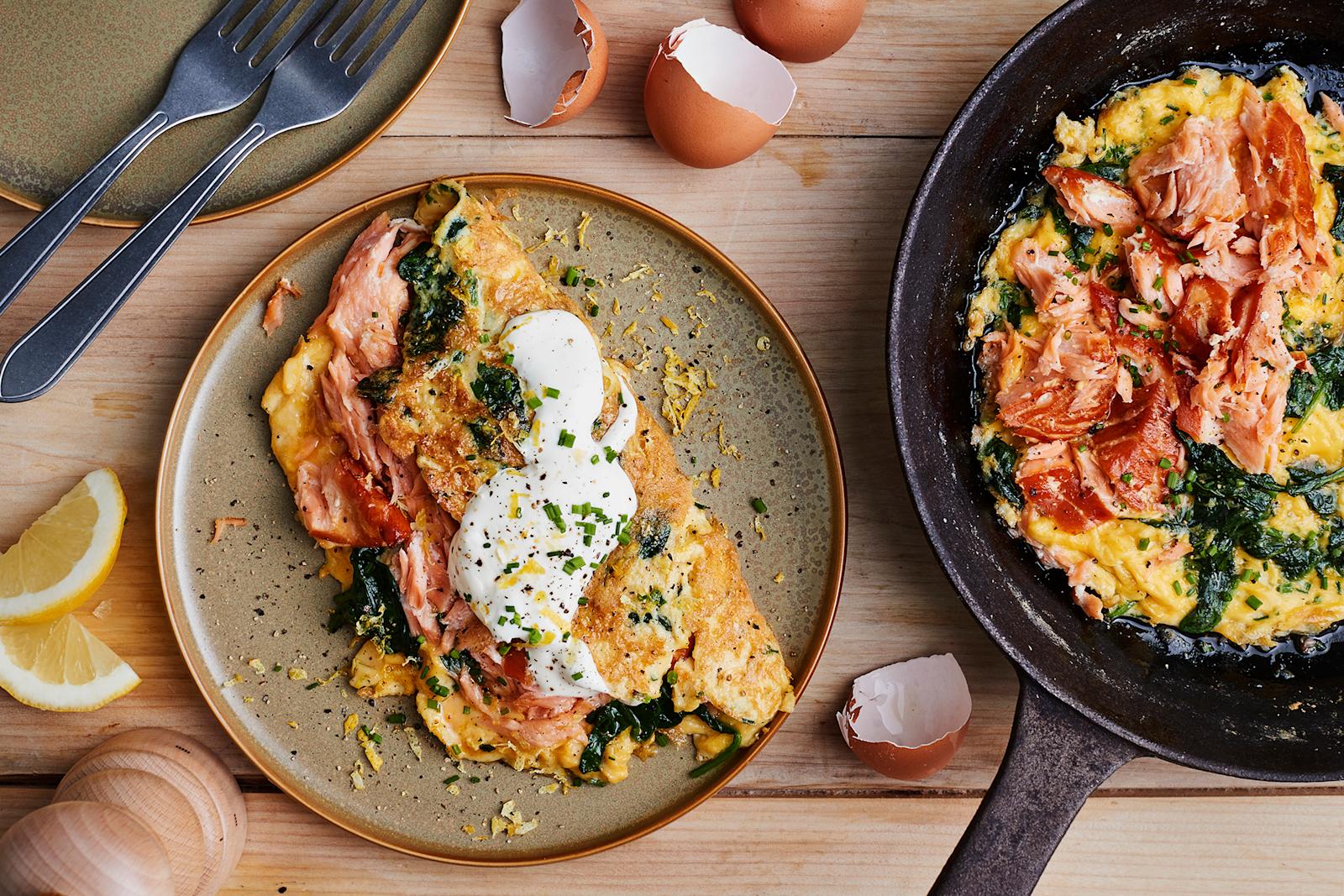 Savulohi-pinaattimunakas