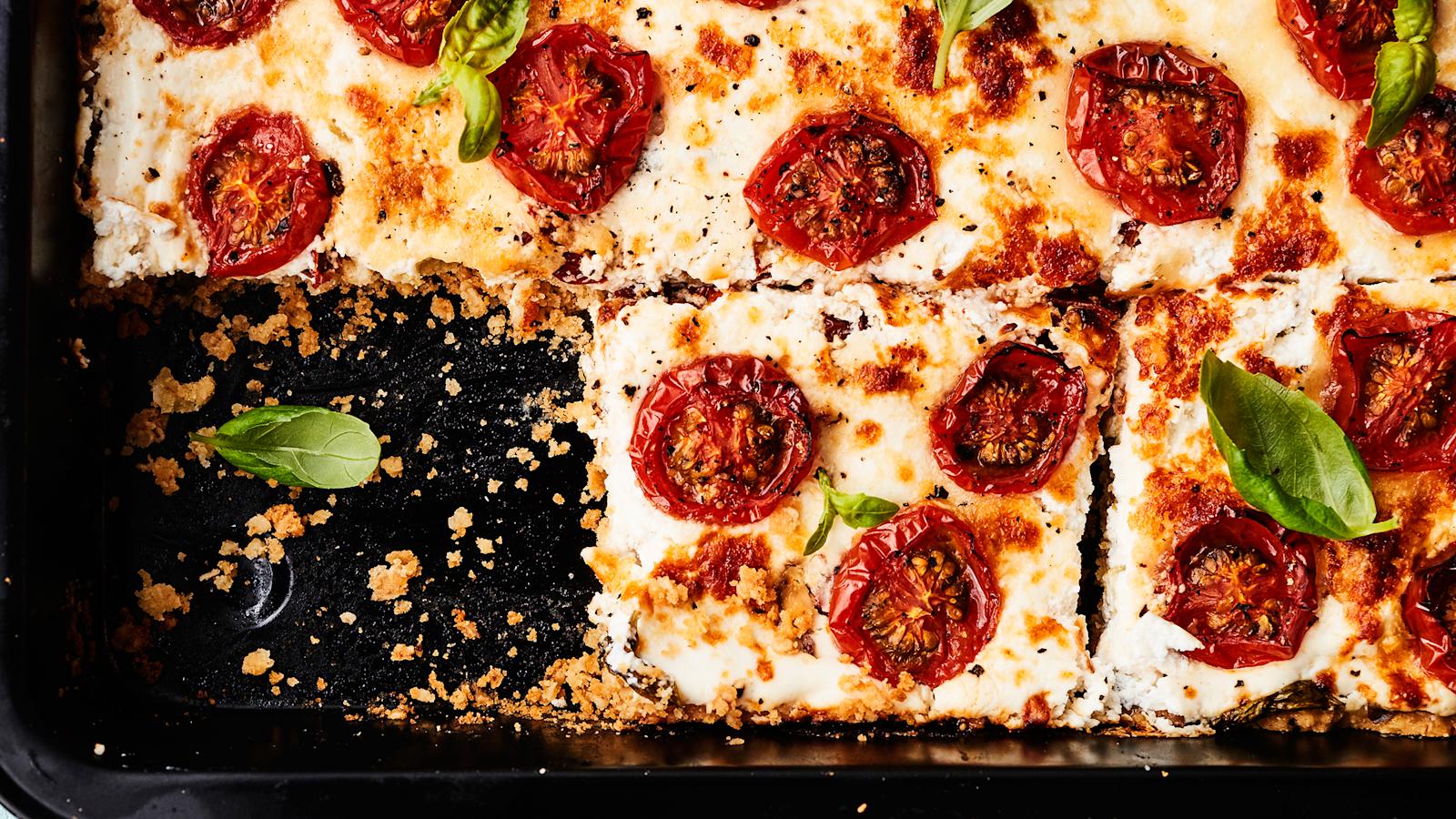 Kauraisa tomaatti-vuohenjuustopiirakka