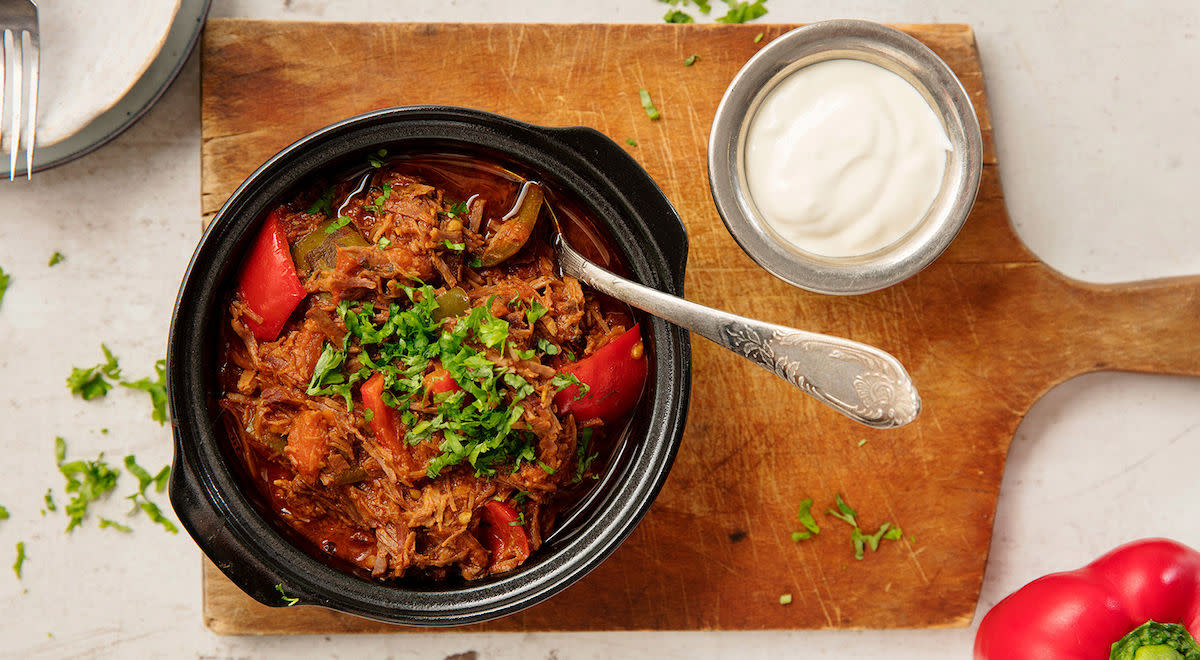 Pulled beef gulassi