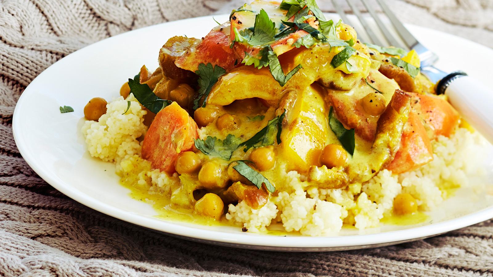 Kasviscurry ja kuskus