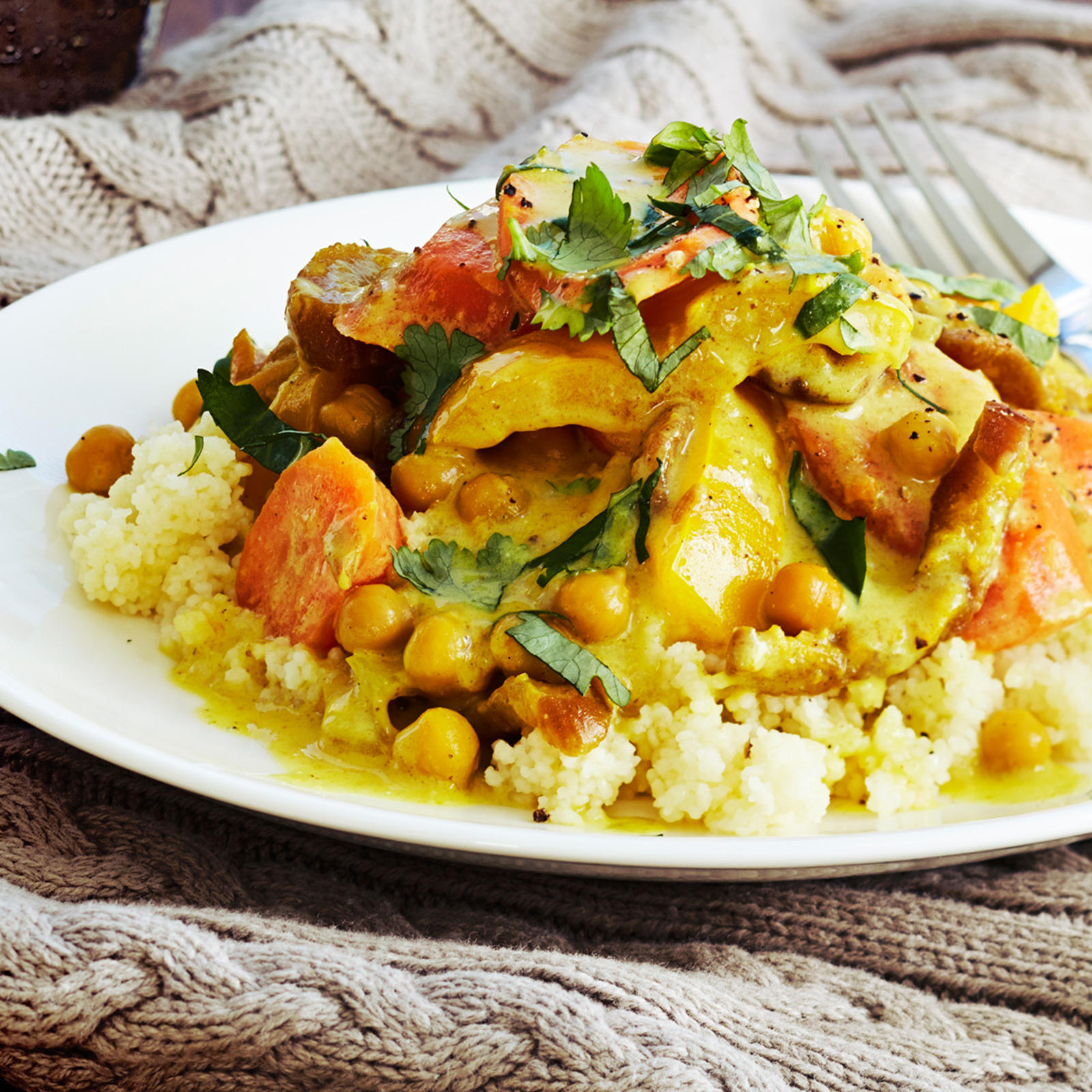 Kasviscurry ja kuskus