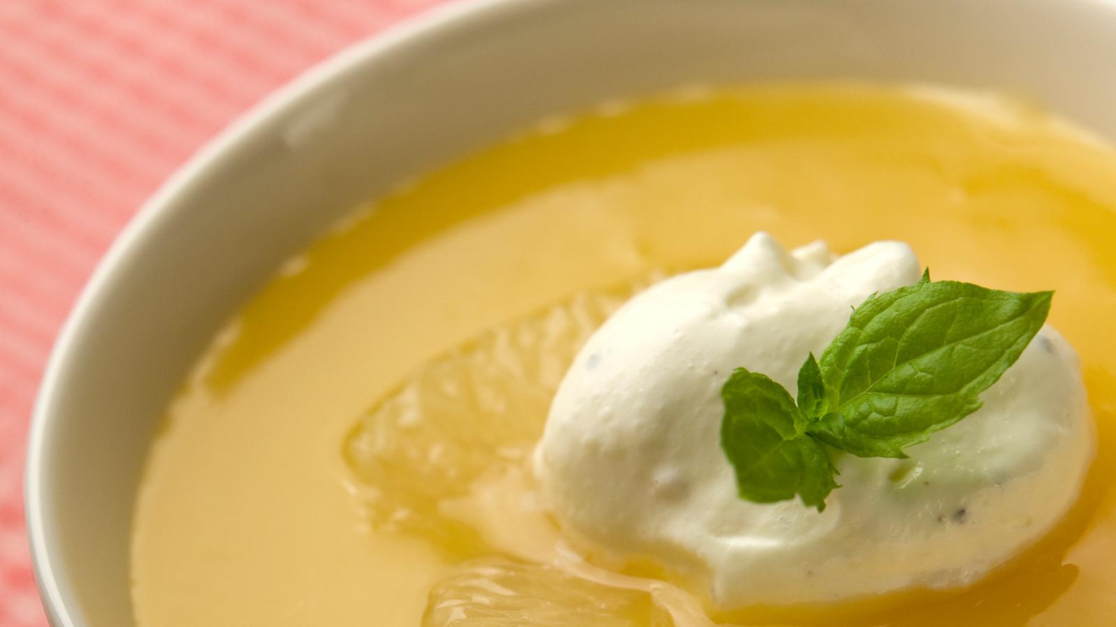 Greippikiisseli ja tuorejuustomousse