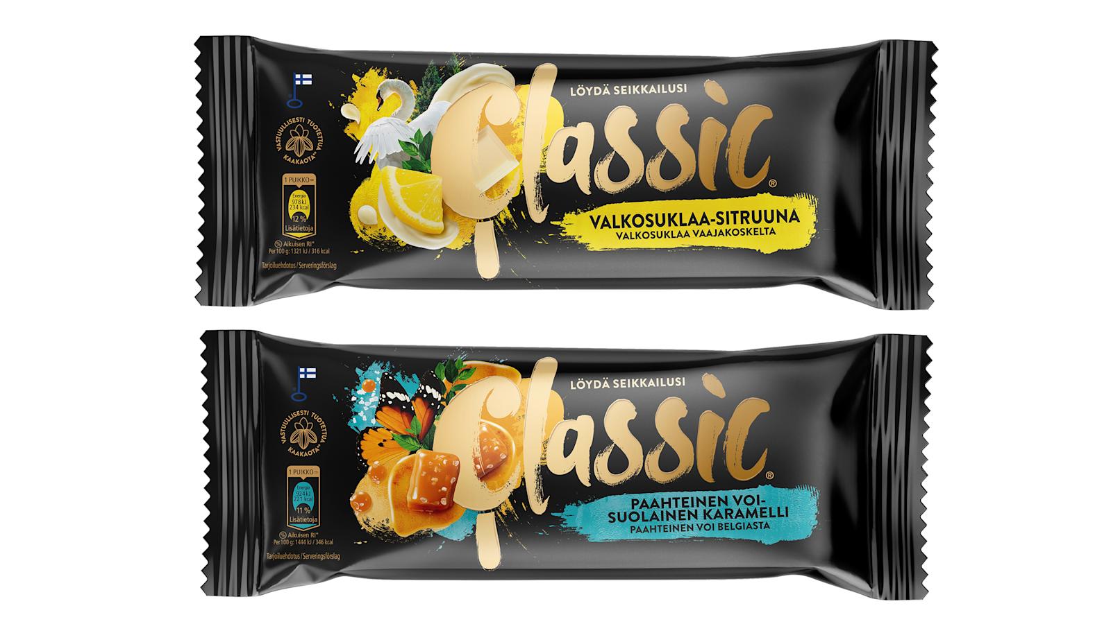 Classic kermajäätelöpuikkouutuudet