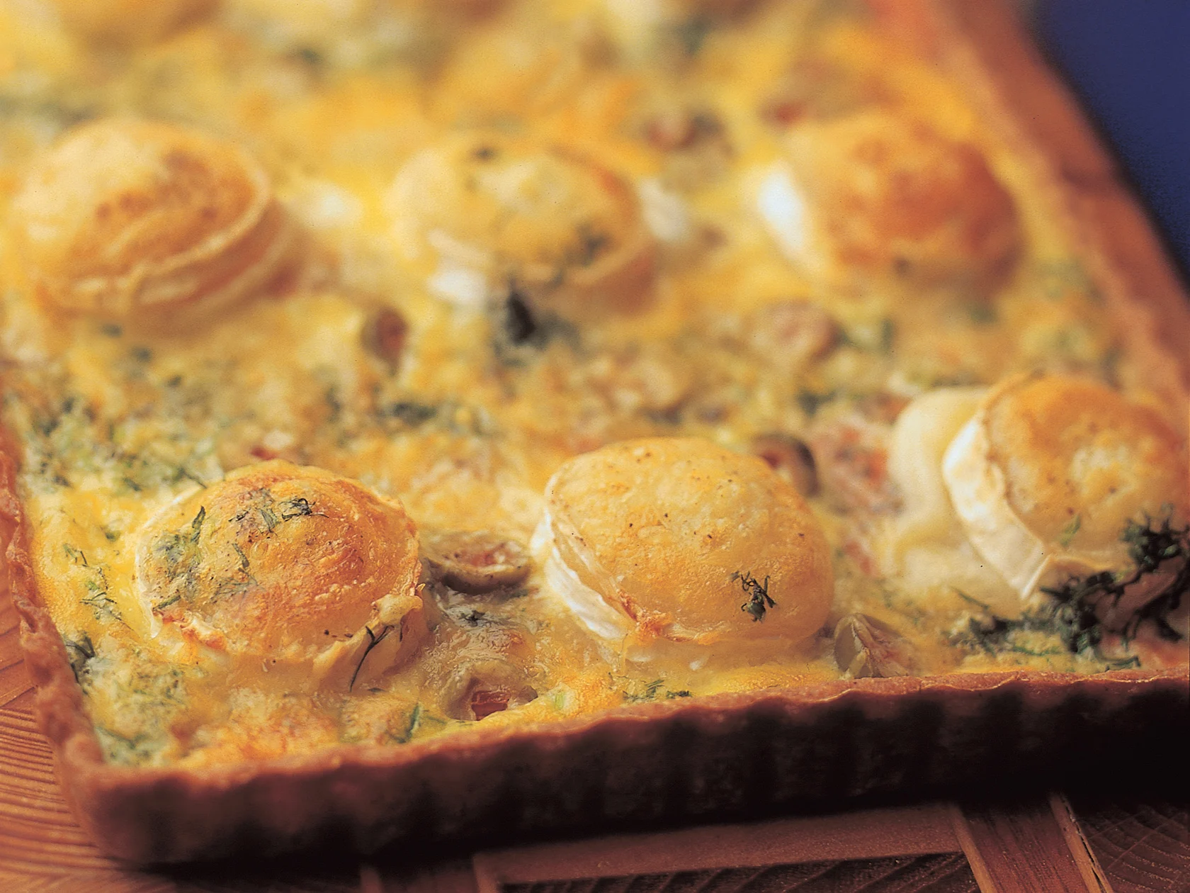 Vuohenjuusto-lohipiiras