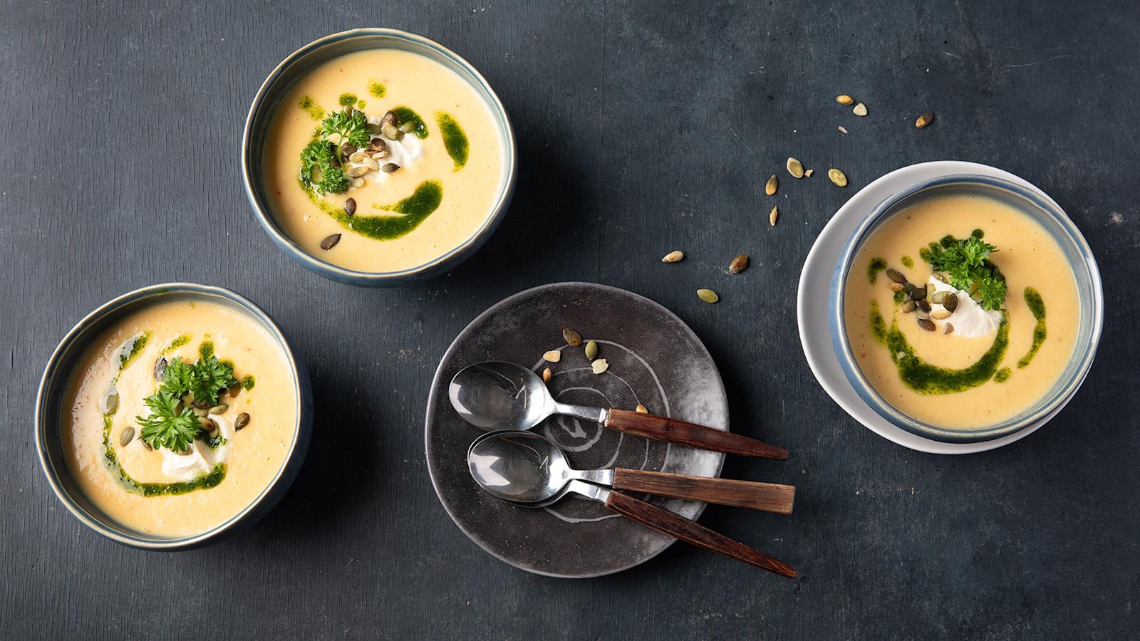 Paahdettu kurpitsasosekeitto