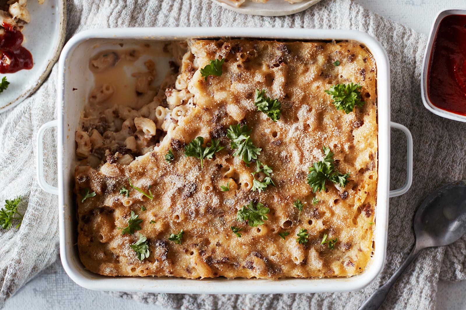 Soijamakaronilaatikko