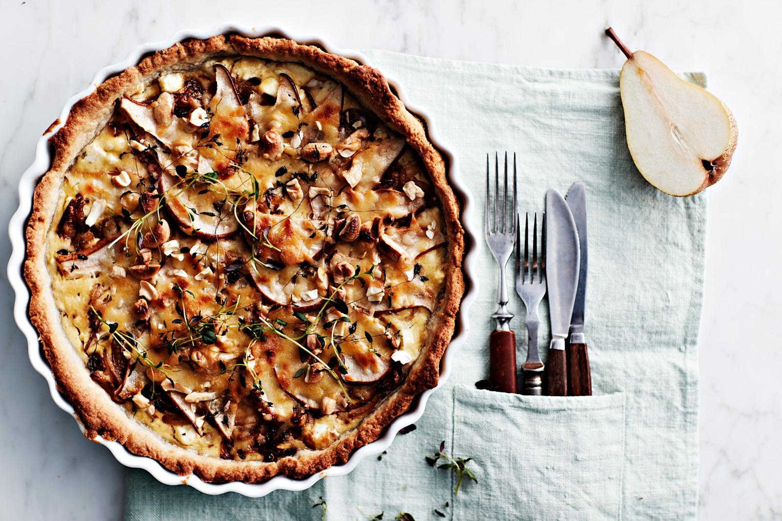 Suolainen feta-päärynäpiirakka