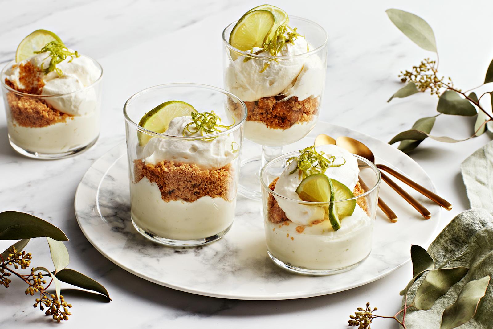 Limejuustokakku lasissa