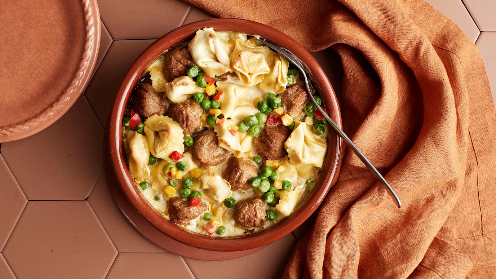 Nopea lihapulla-uunipasta