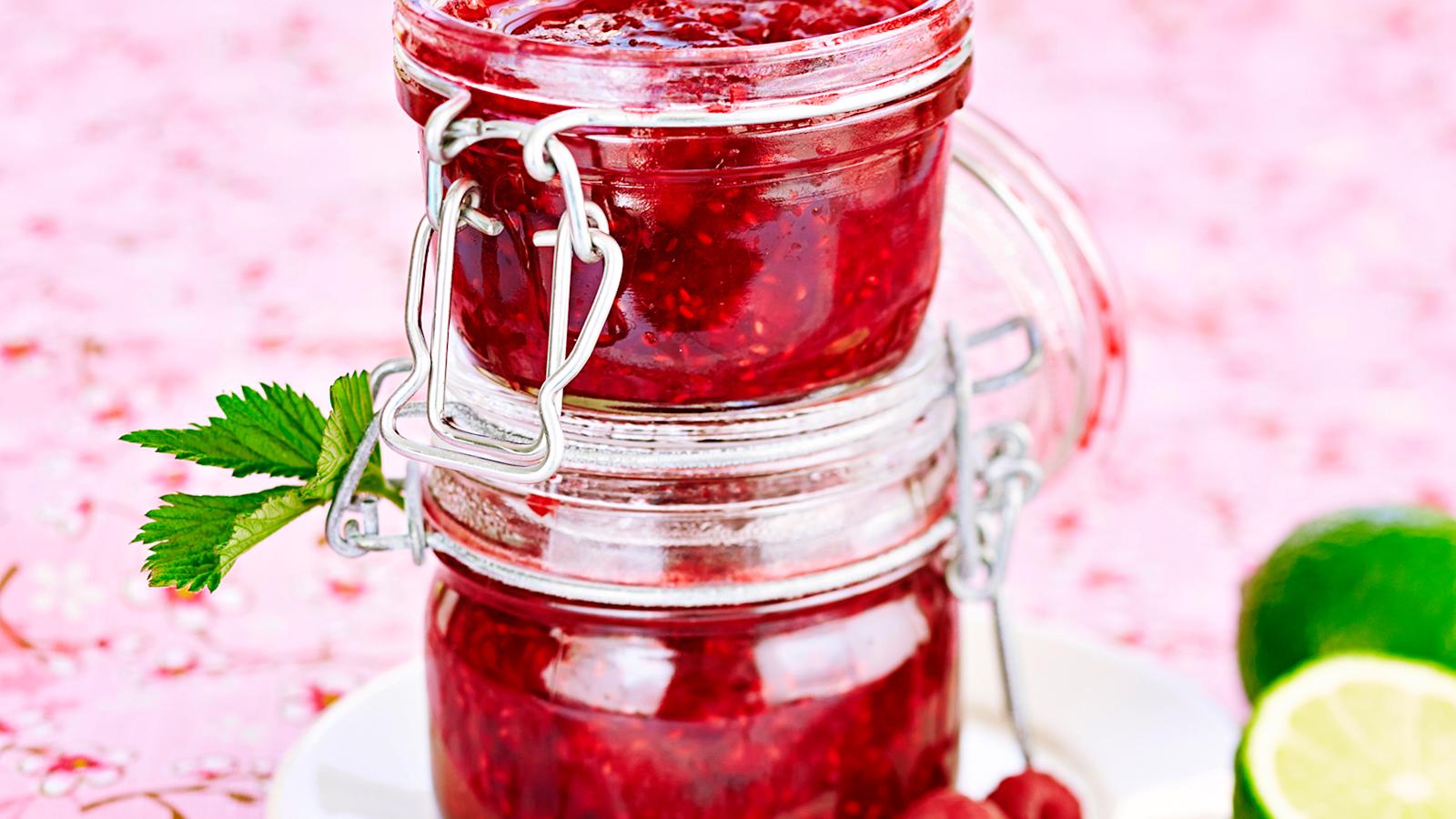 Vadelma-limettimarmeladi