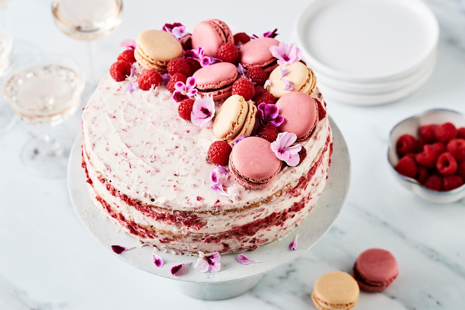 Vadelma-sitruunakakku