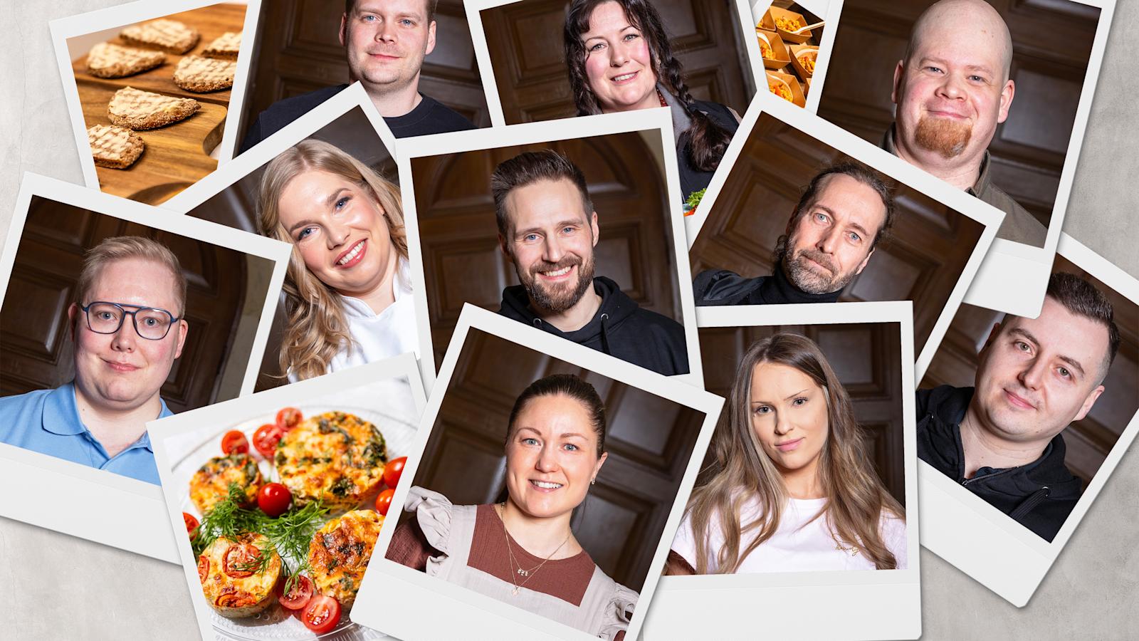 Kymmenen potrettikuvaa semifinalisteista yhdistettynä kollaasitekniikalla.