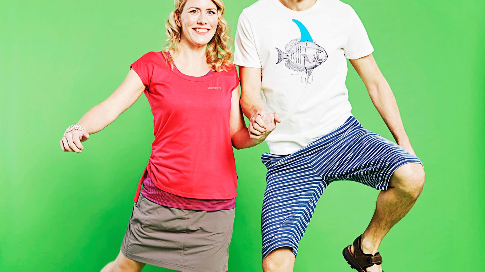 Naisten Icepeak-paita ja -shortsihame, Miesten Blend-paita ja -shortsit
