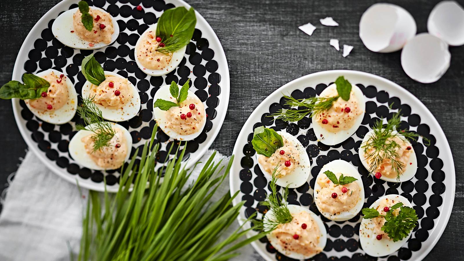 Täytetyt kananmunat